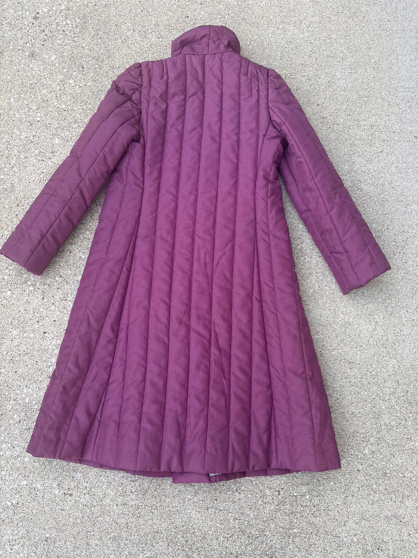 Vintage Long Quilted Puffer Coat Size 6