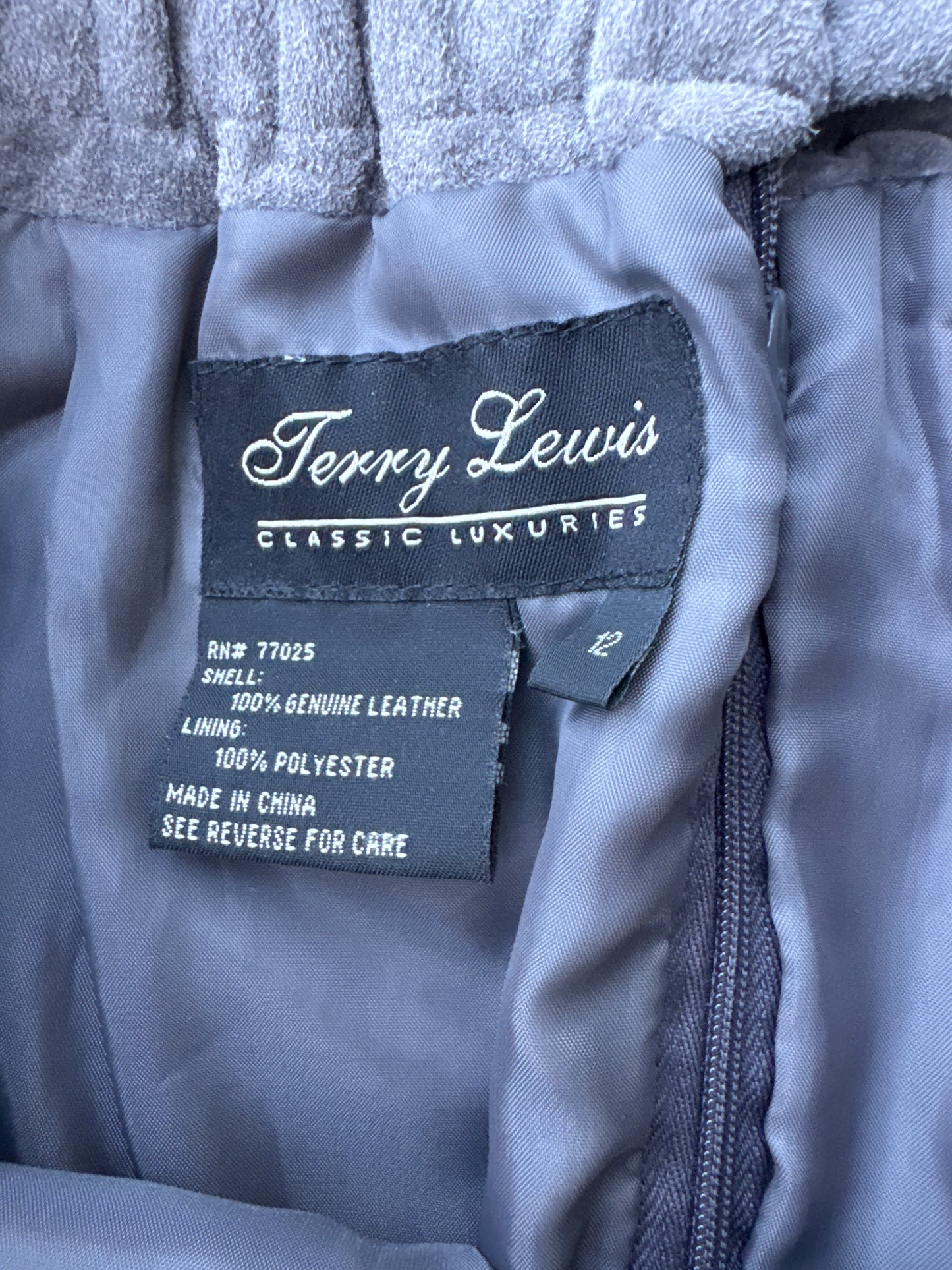 Vintage Women’s Terry Lewis Suede Skirt Size 12