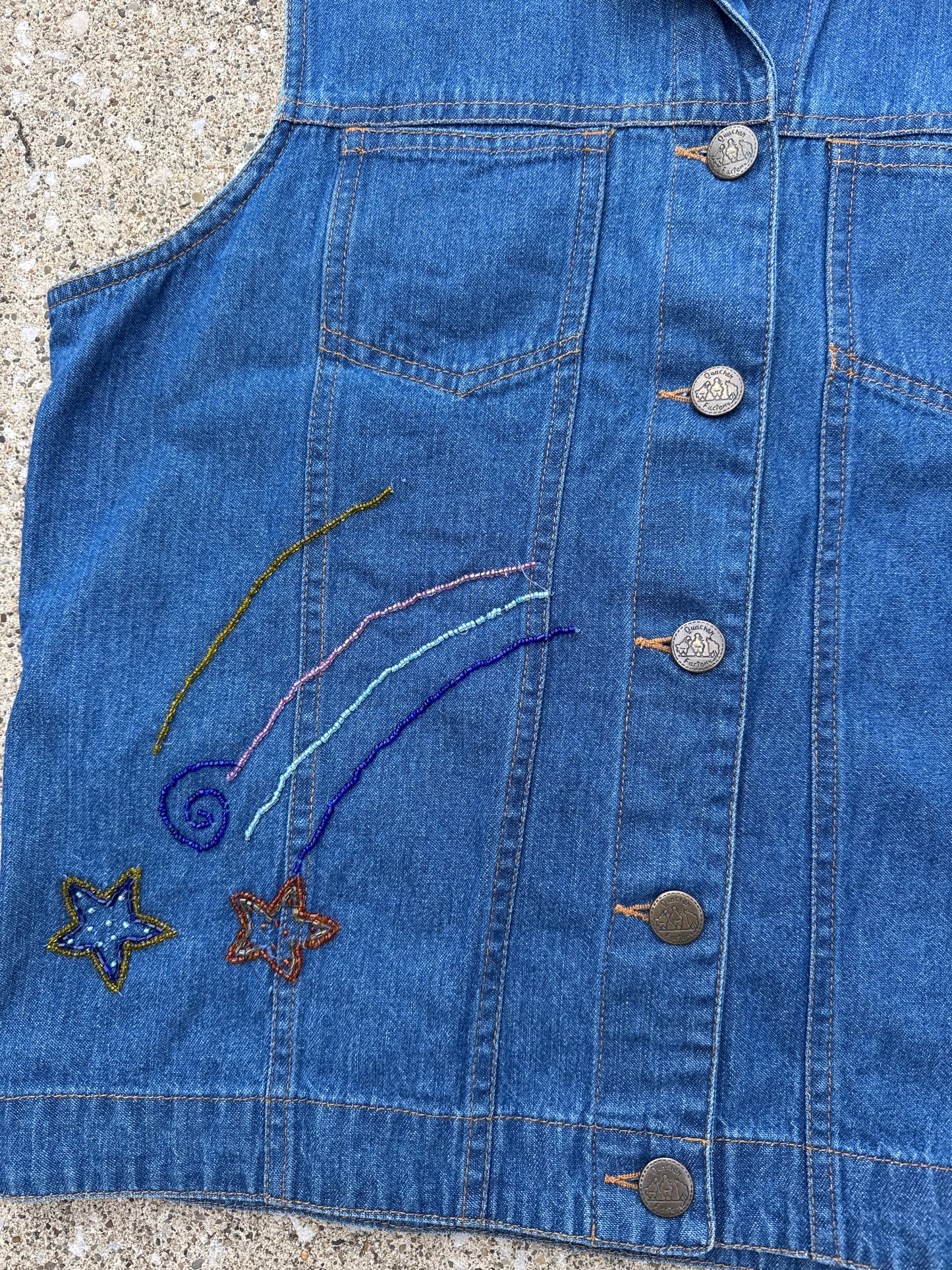 Vintage Women’s The Quacker Factory Denim Vest Size M