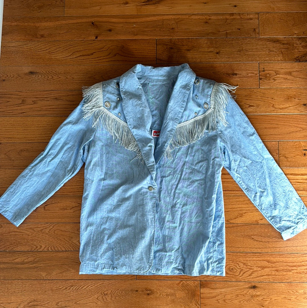 Vintage Women’s Rubbies Fringe Long Sleeve
