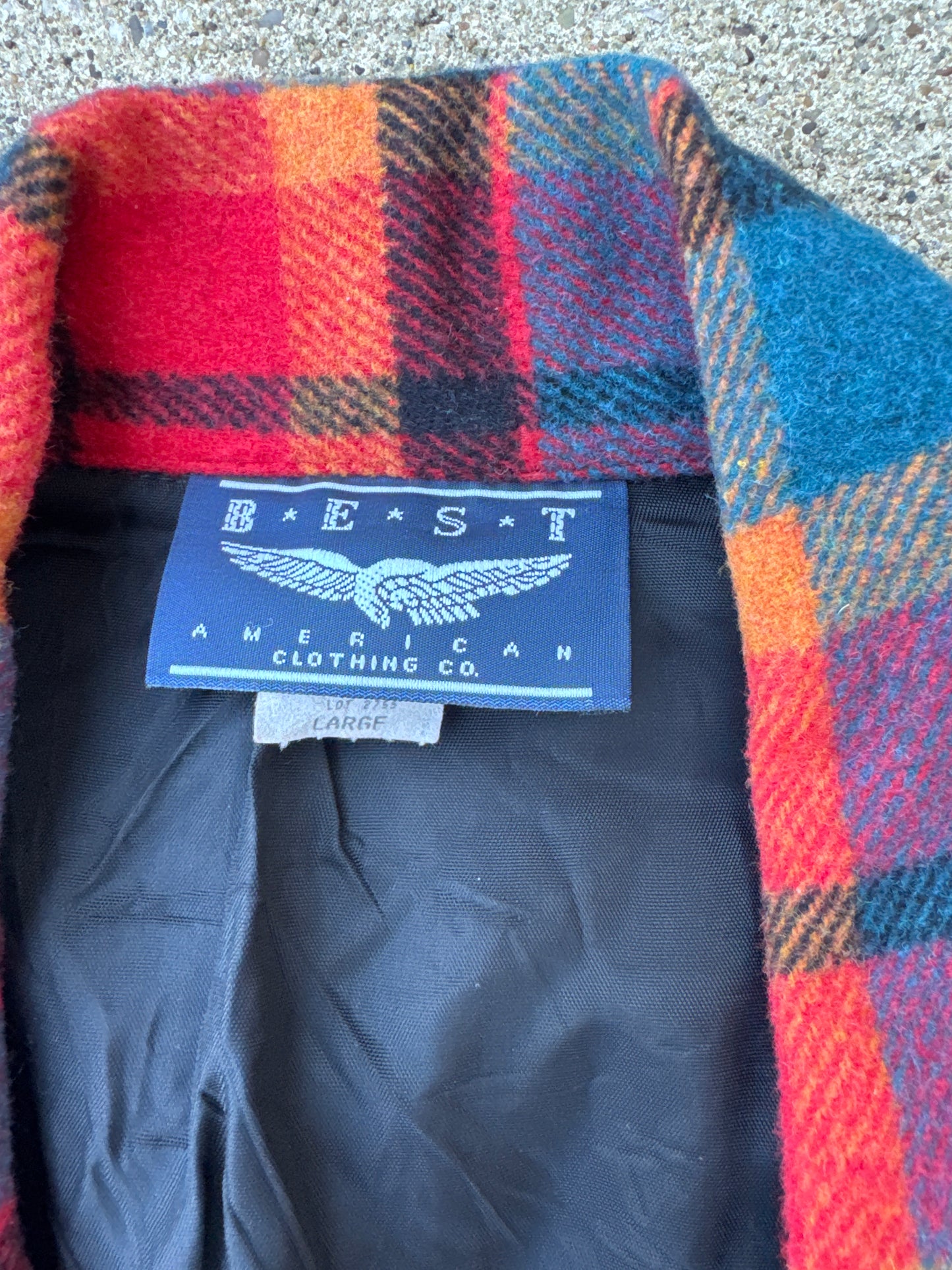 Vintage Women’s Best American Clothing Plaid Wool Blazer Size L
