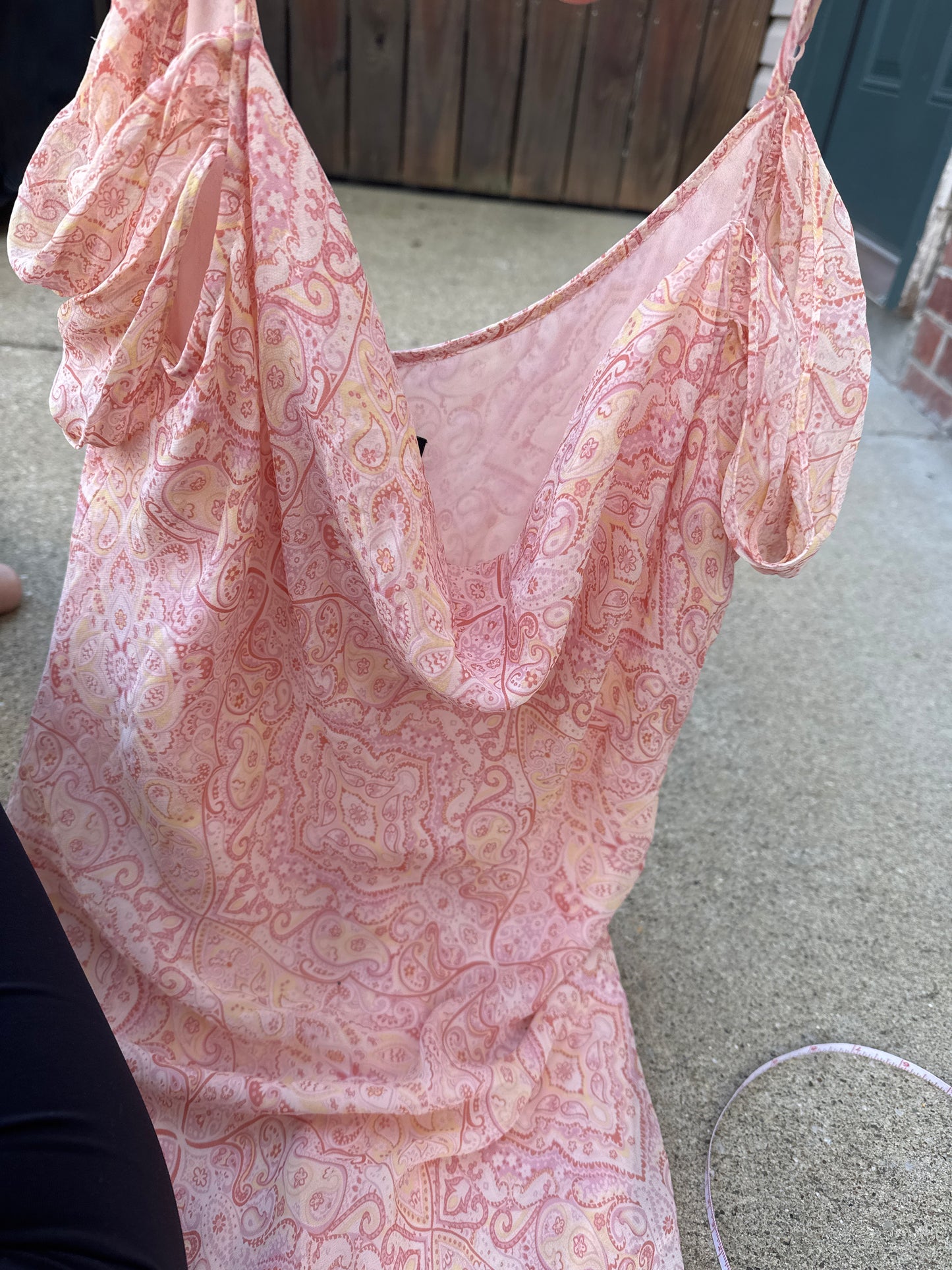 Y2K Express Paisley Fairy Silk Dress Size 13/14