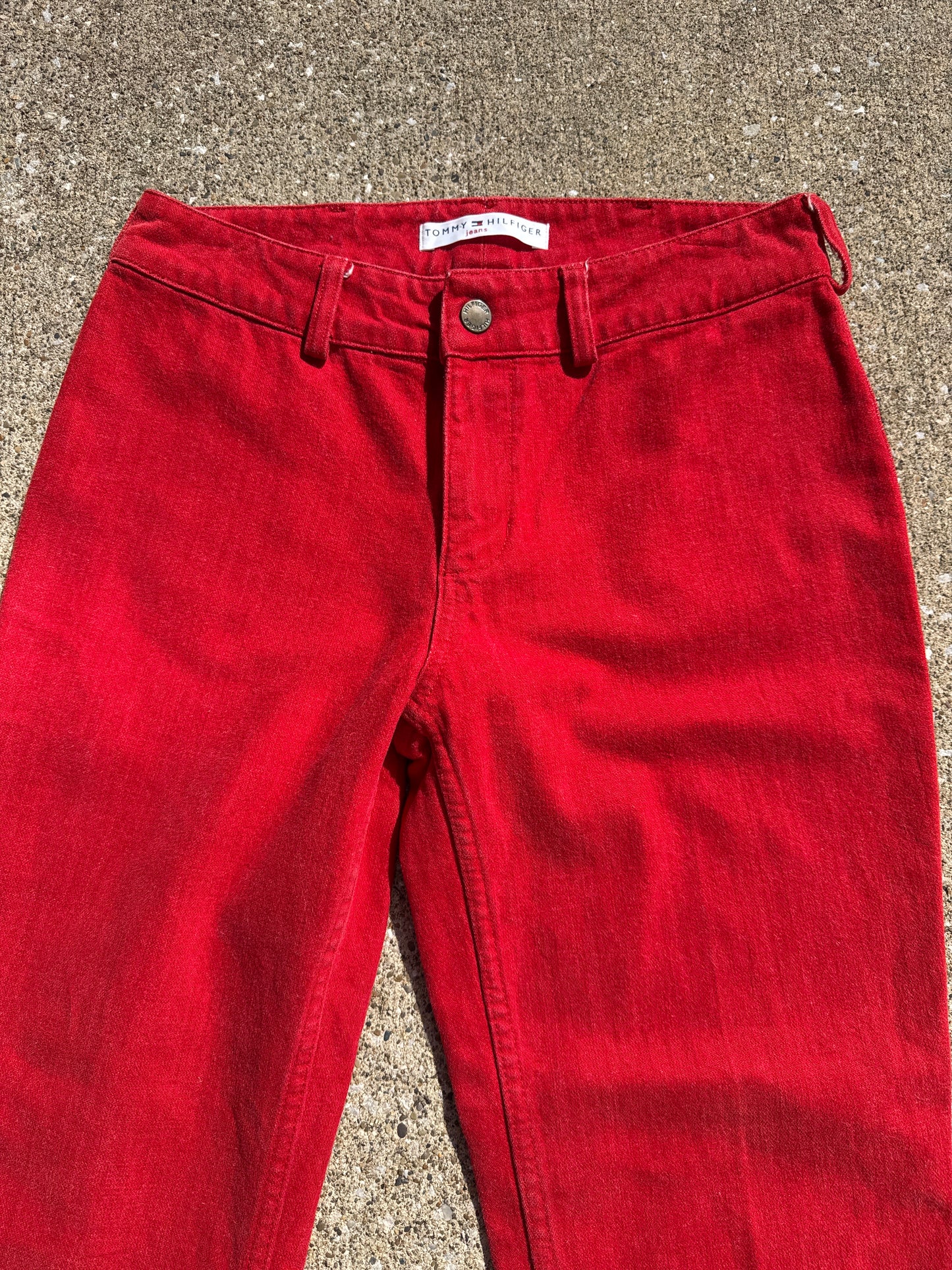 Vintage Y2K Women’s Tommy Hilfiger Red Pants Size 8