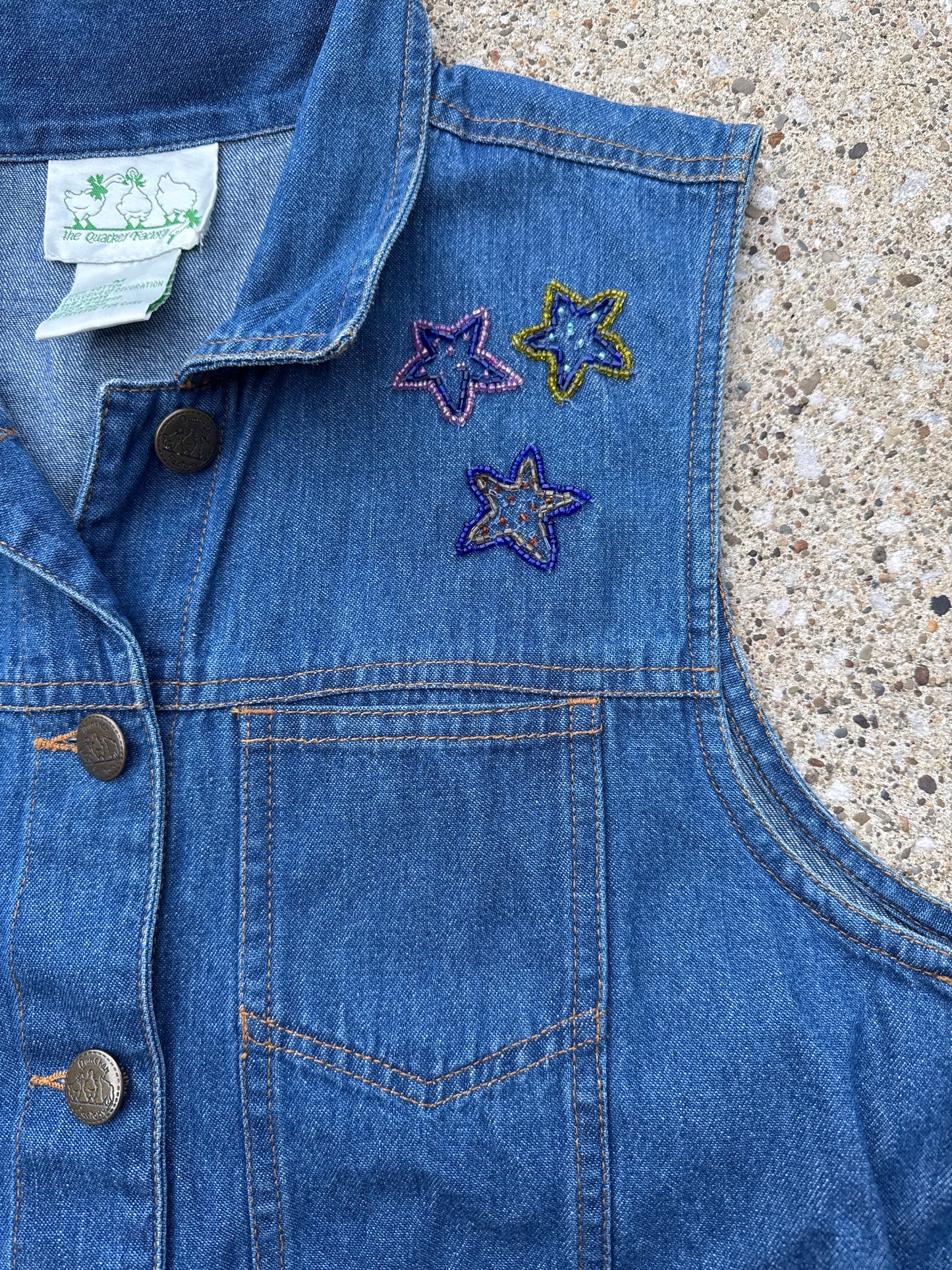 Vintage Women’s The Quacker Factory Denim Vest Size M