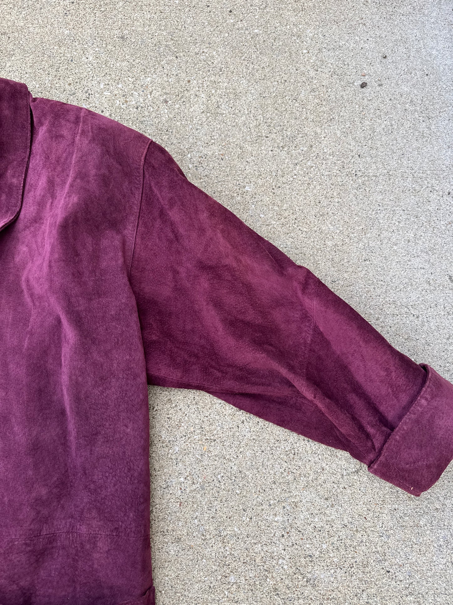 Vintage 80s Evan Davies Suede Suit Set Size 14