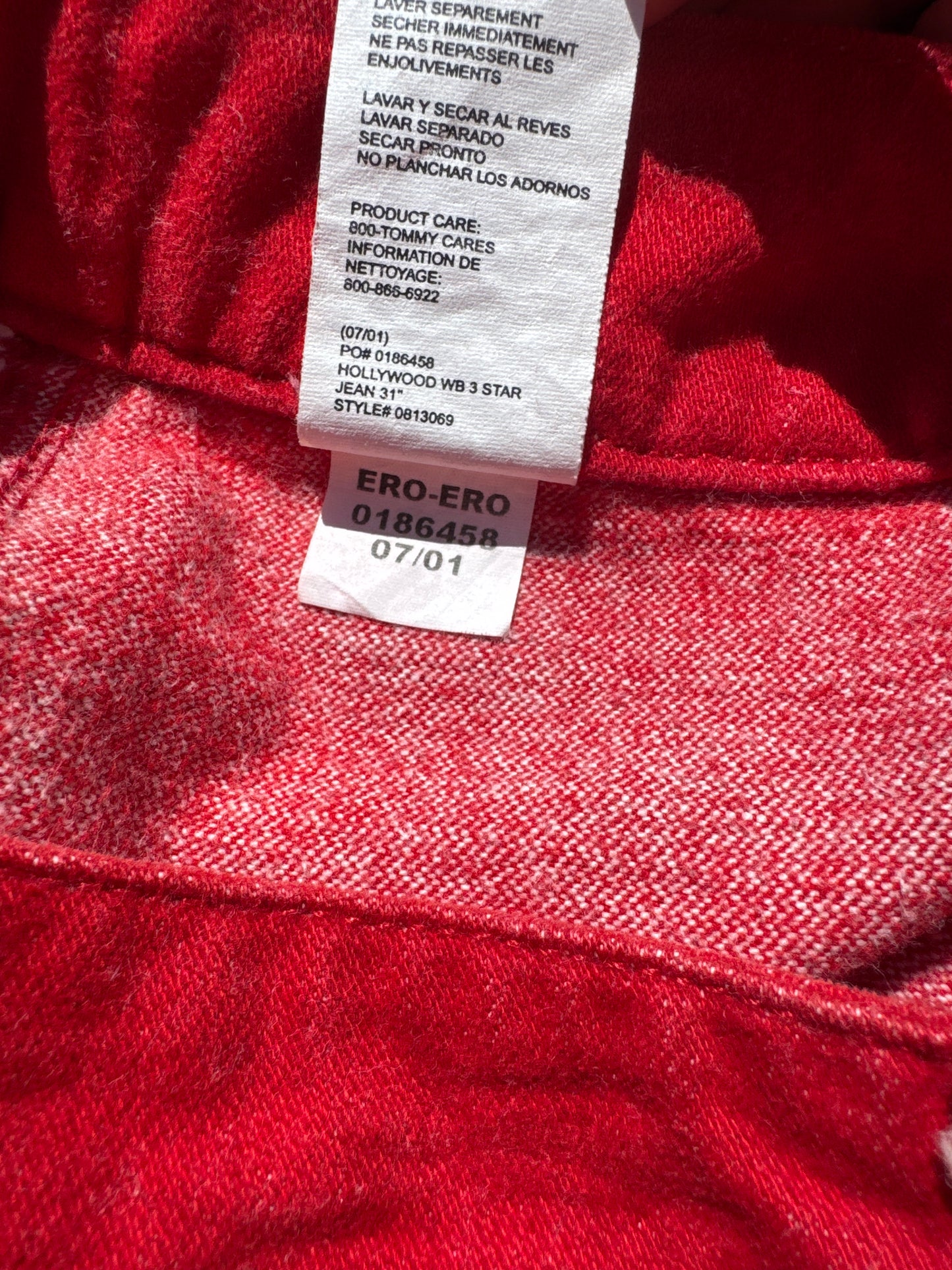 Vintage Y2K Women’s Tommy Hilfiger Red Pants Size 8