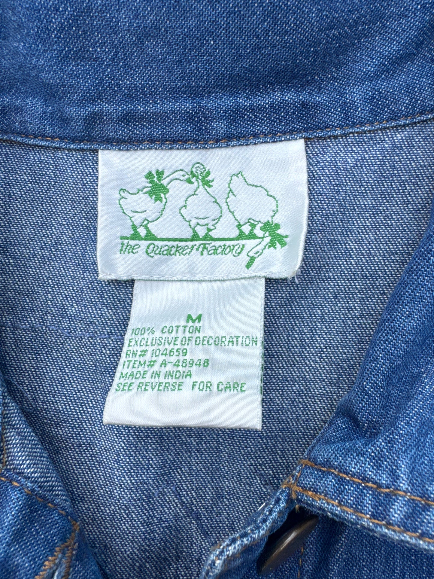 Vintage Women’s The Quacker Factory Denim Vest Size M