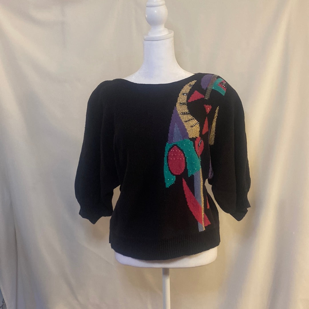 Vintage Women’s Bonnie and Bill Short Sleeve Sweater Size M