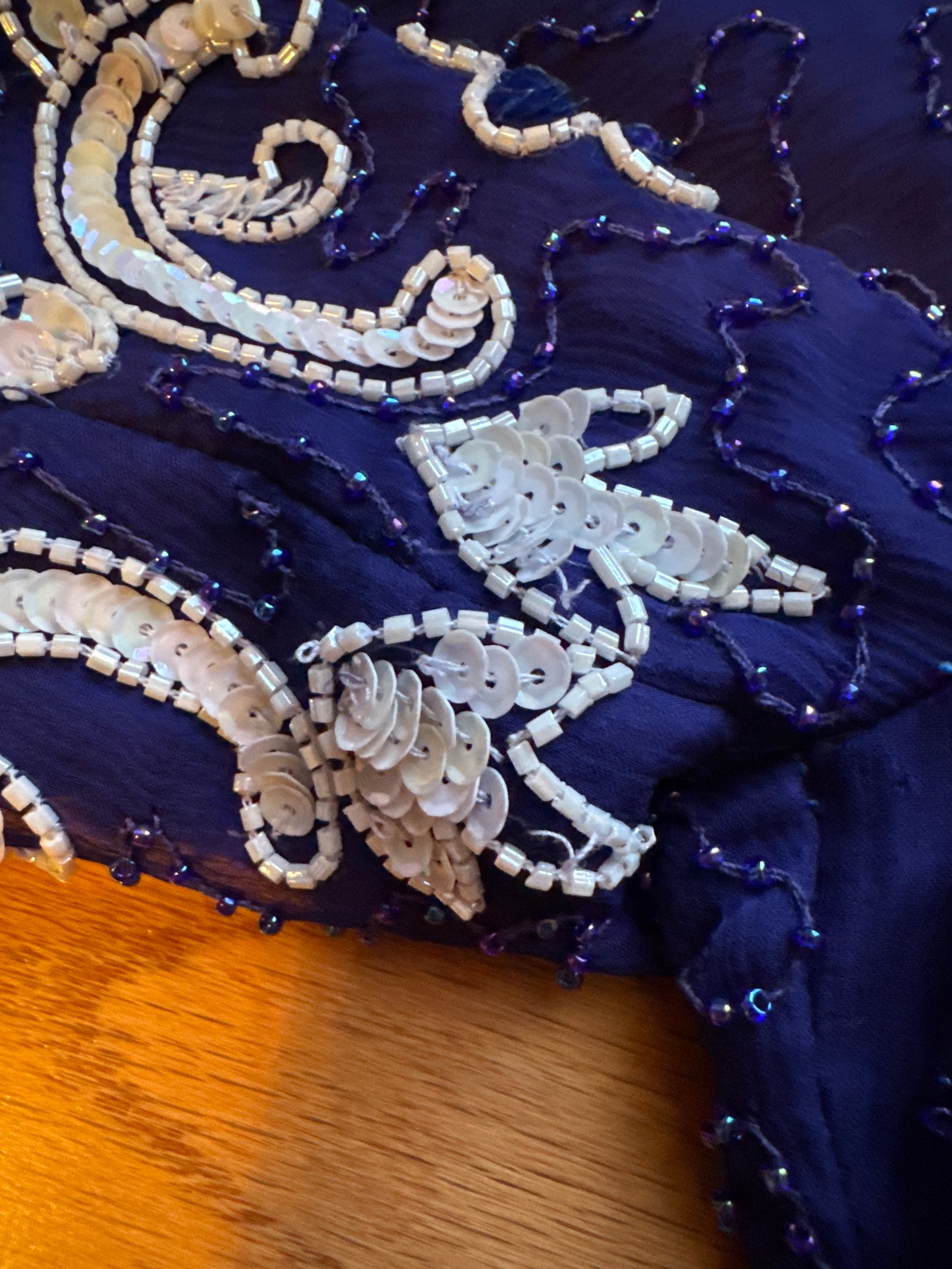 Vintage Women’s Stenay Blue Silk Top Size 6