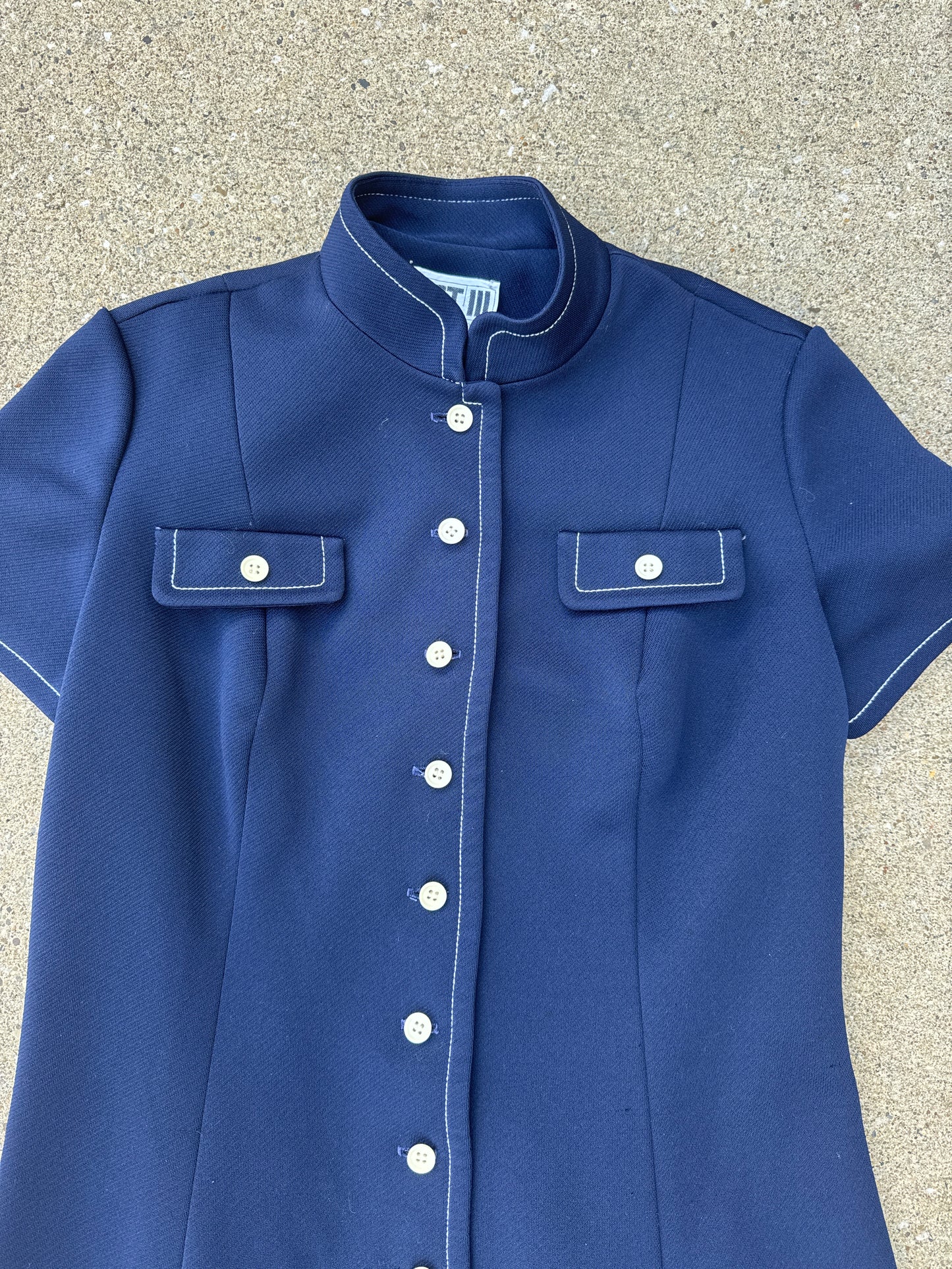 Vintage 70s Women’s Act III Navy Dress Size S/M (Veronica Beard vibes)