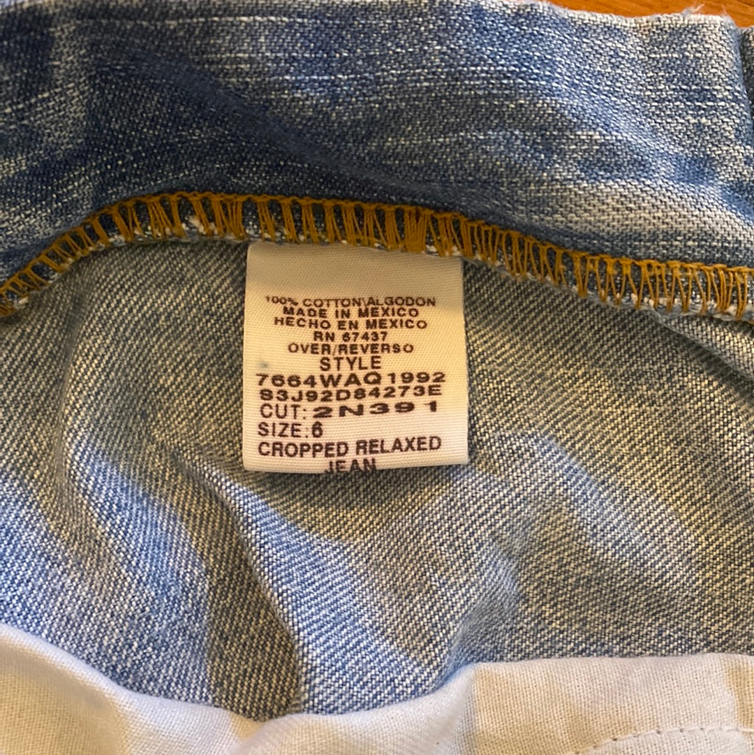 Vintage Y2K Women’s Ralph Lauren Polo Jeans Cropped Relaxed Denim Jeans Size 6