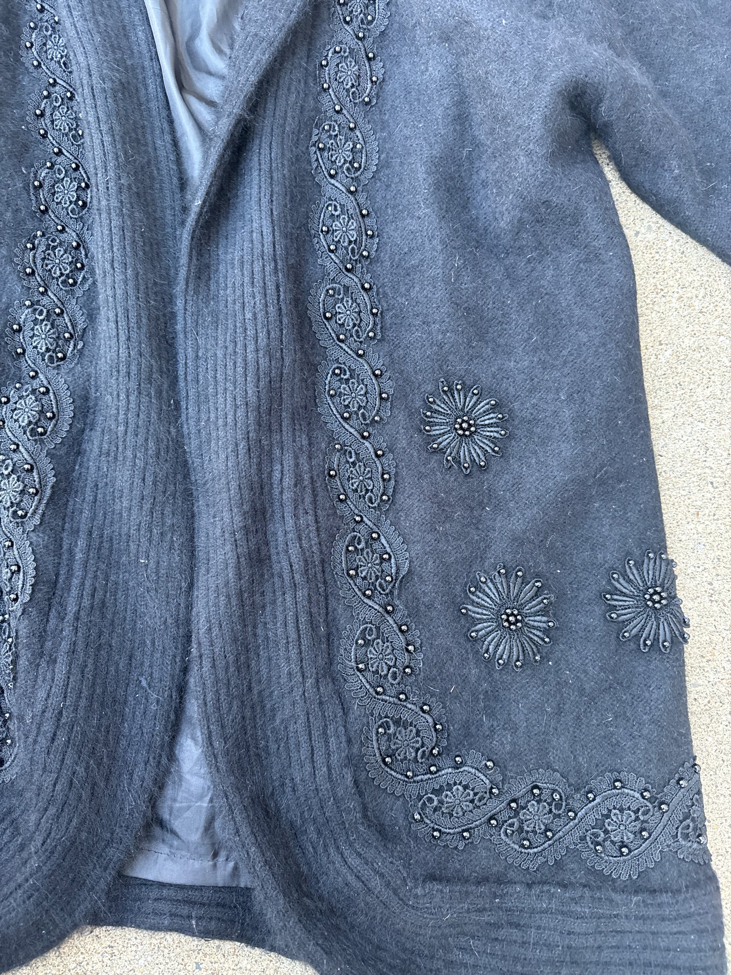 Vintage Women’s Michelle Nichol Angora Rabbit Hair Cardigan Sweater Size M