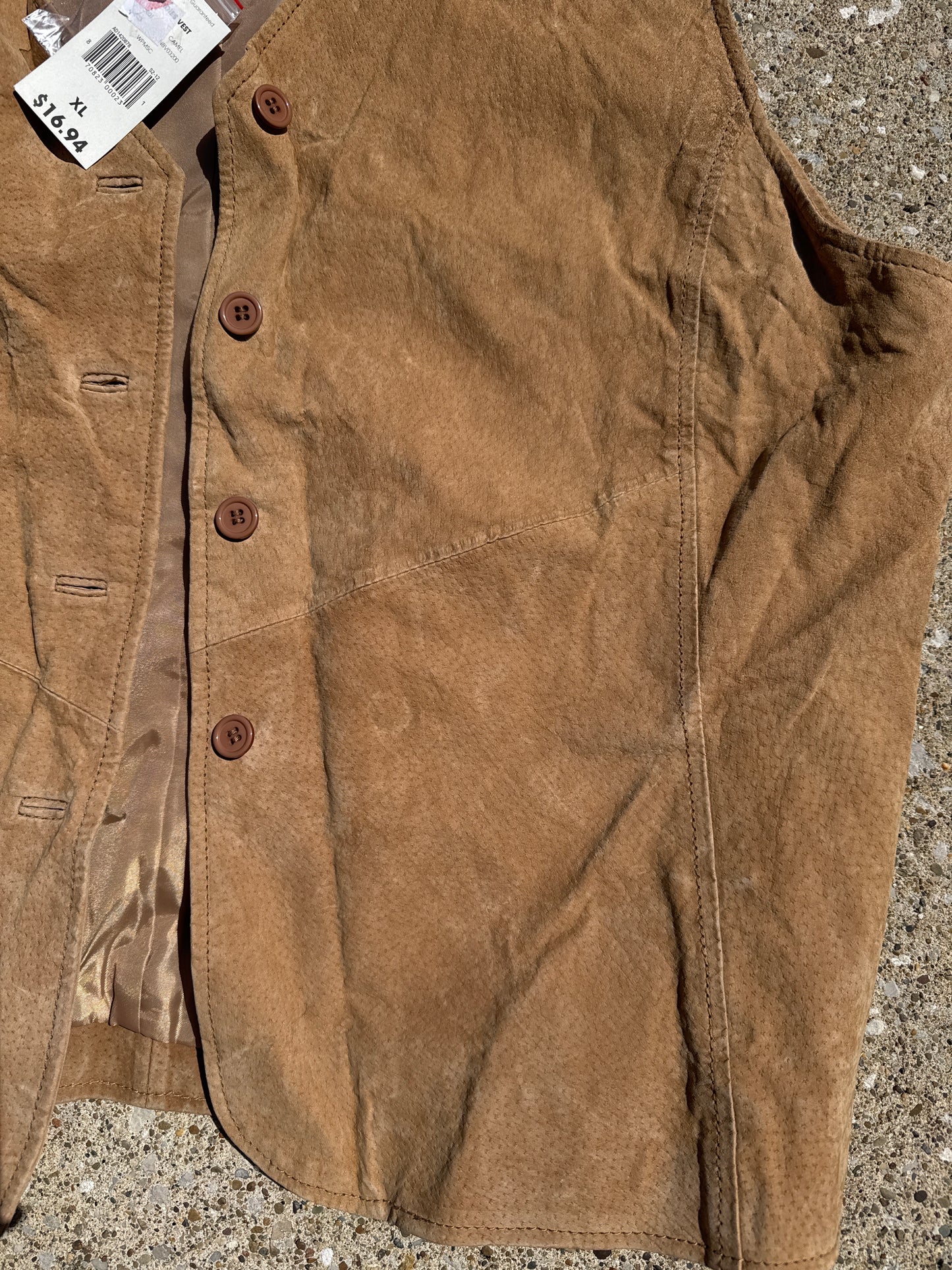 Vintage Women’s Outbrook Suede Vest NWT Size XL