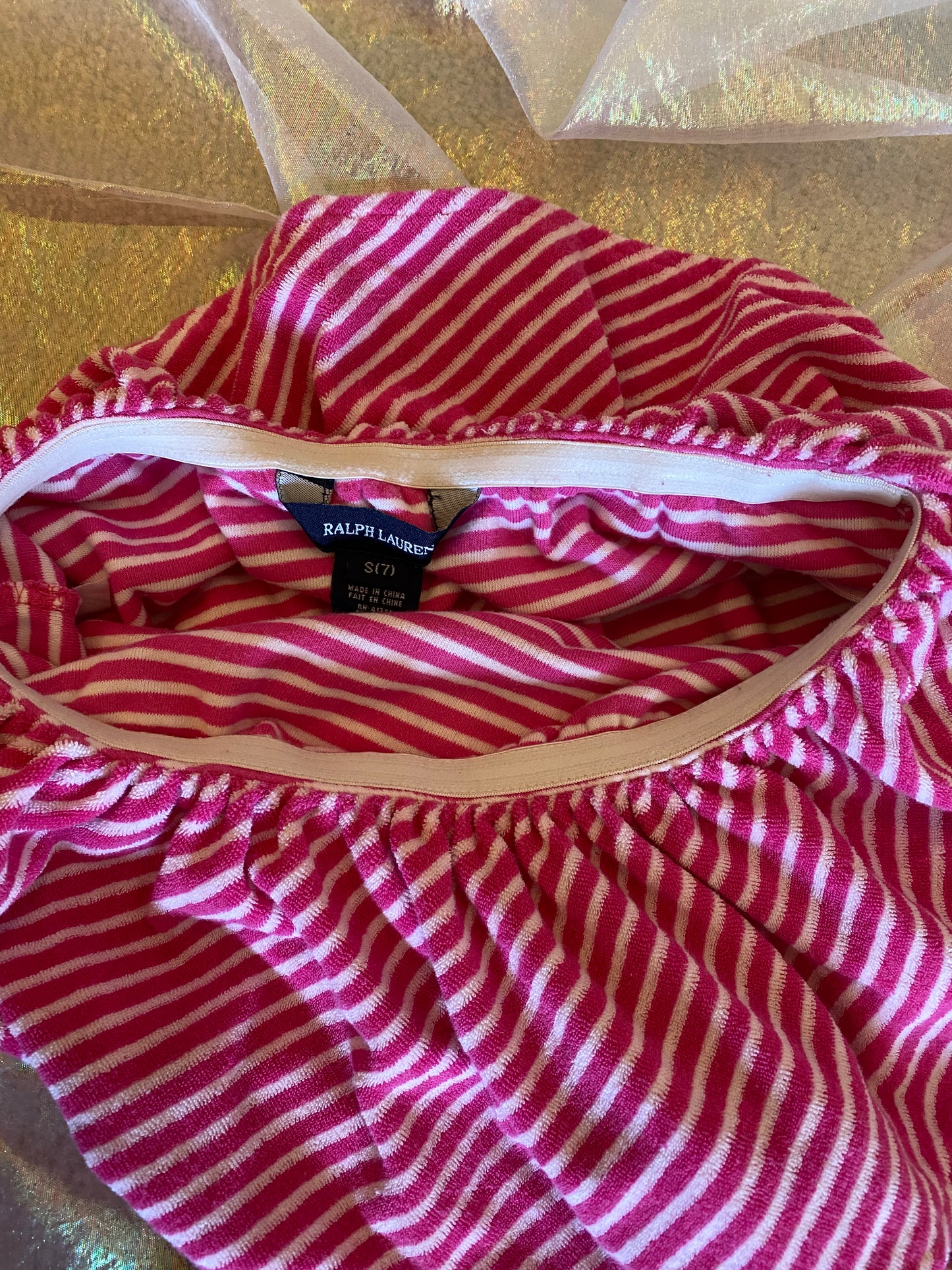 Girls Ralph Lauren Strapless Terrycloth Cover Up Size 7