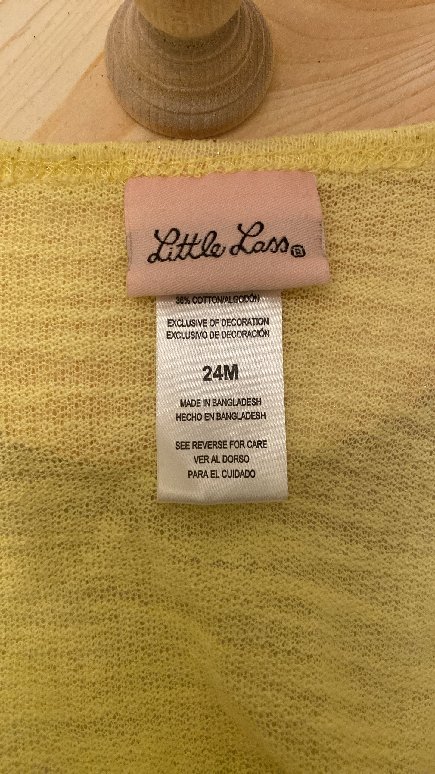 Girls Little Lass Yellow Daisy Cardigan 24M