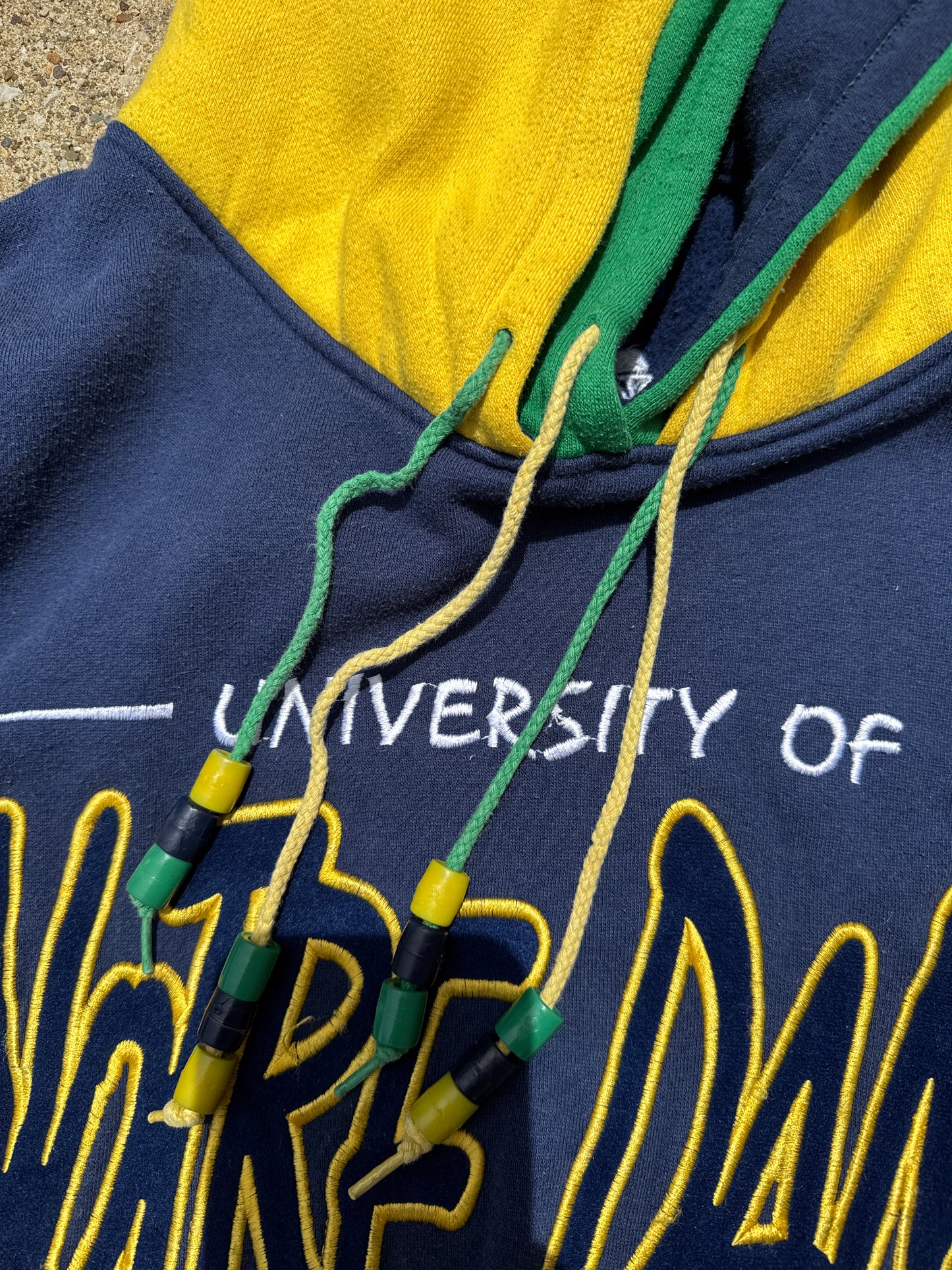 Vintage Notre Dame Starter Hooded Sweatshirt Size L