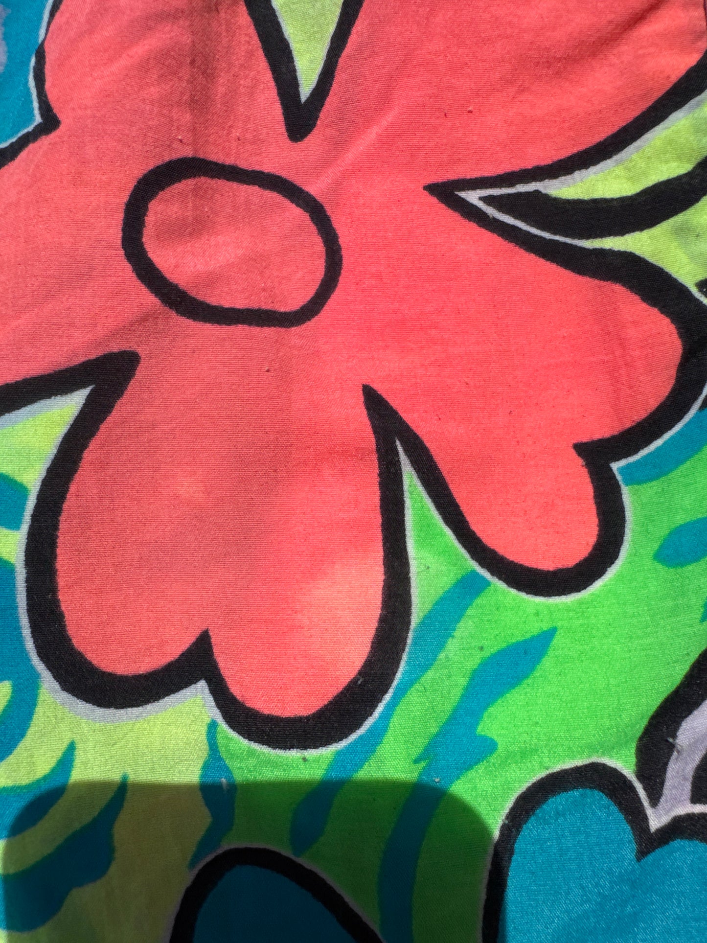 Vintage Surf Mania Neon Floral Shorts Size M