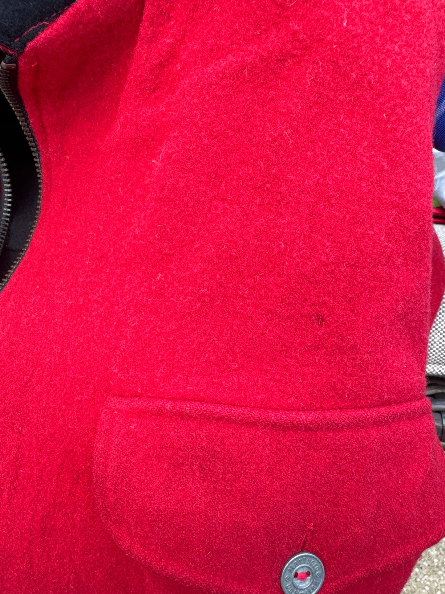 Vintage Men’s Black/Red Reversible Wool Blend Marlboro Coat Size XL
