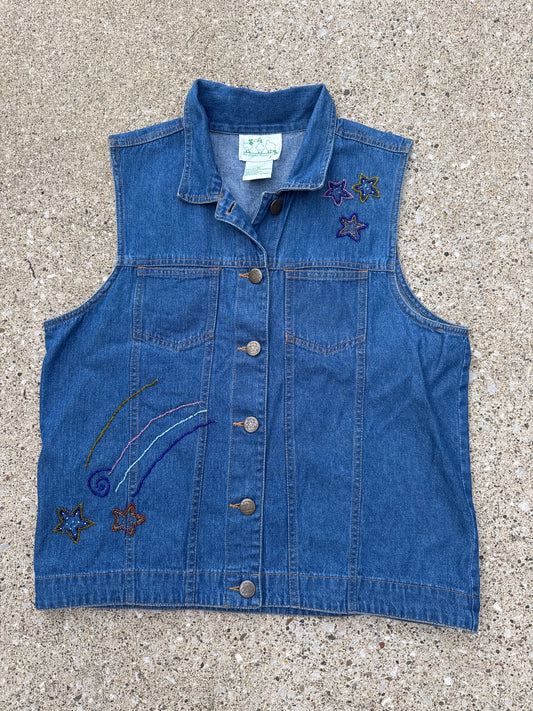Vintage Women’s The Quacker Factory Denim Vest Size M