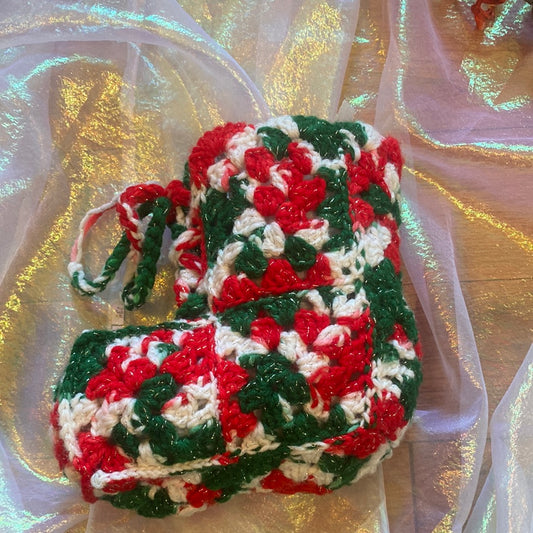 Vintage Crochet Christmas Stalking