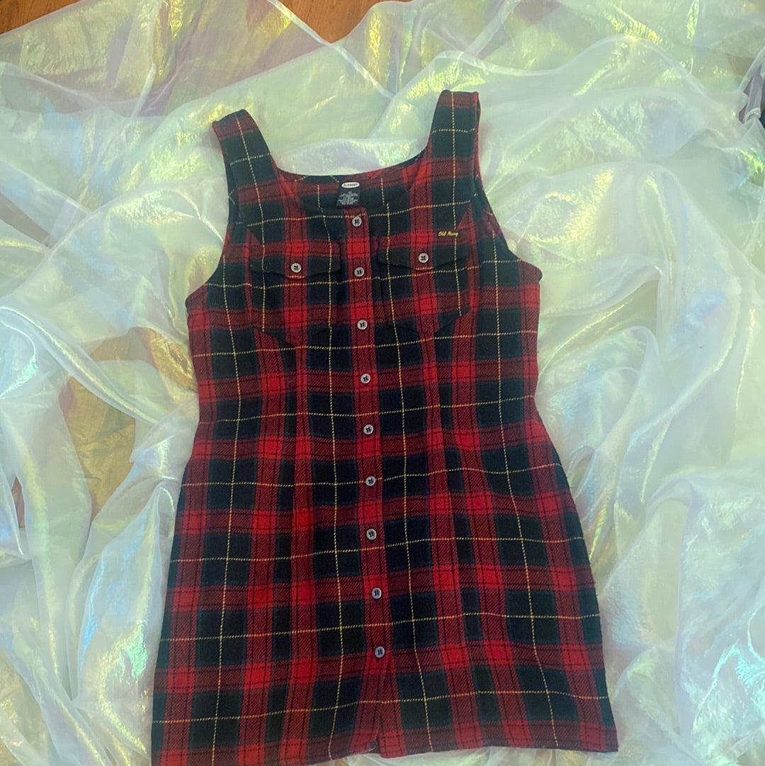 Vintage Women’s Old Navy Plaid Dress Size M