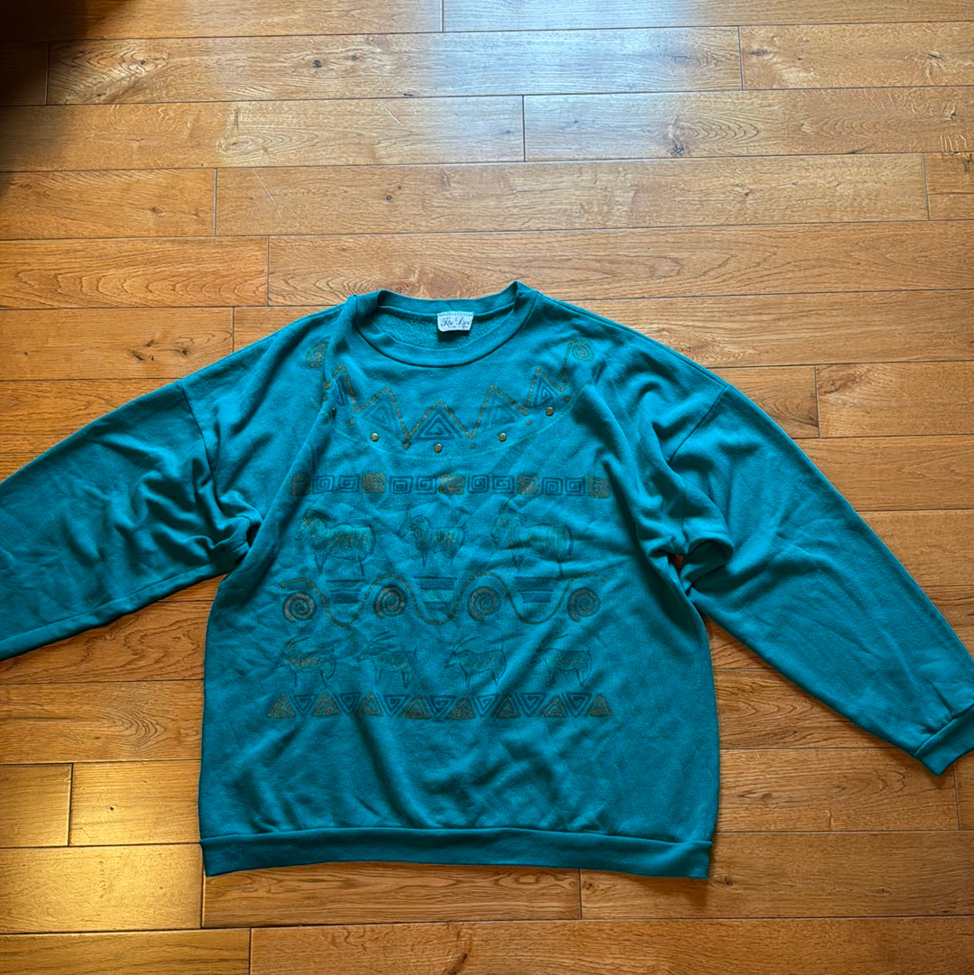 Vintage Tee Dee Aztec Sweatshirt Size L