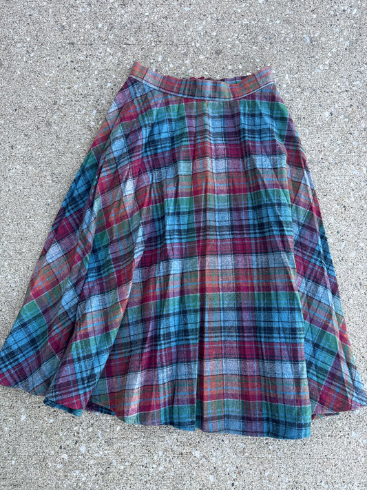 Vintage Women’s Pea Pod Plaid Skirt Size 5/6