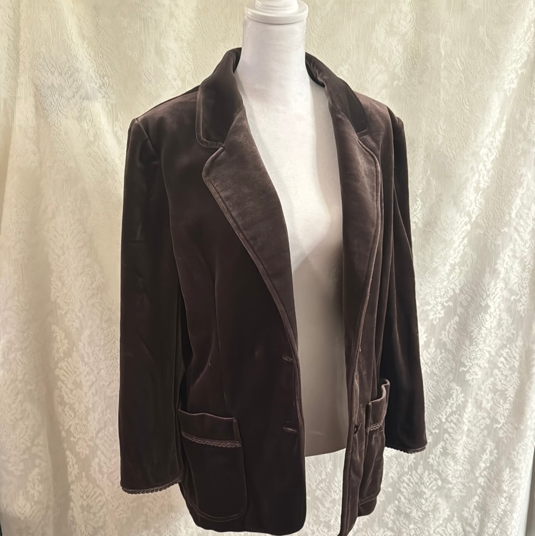 Vintage Women’s Act III Velour Jacket Size M