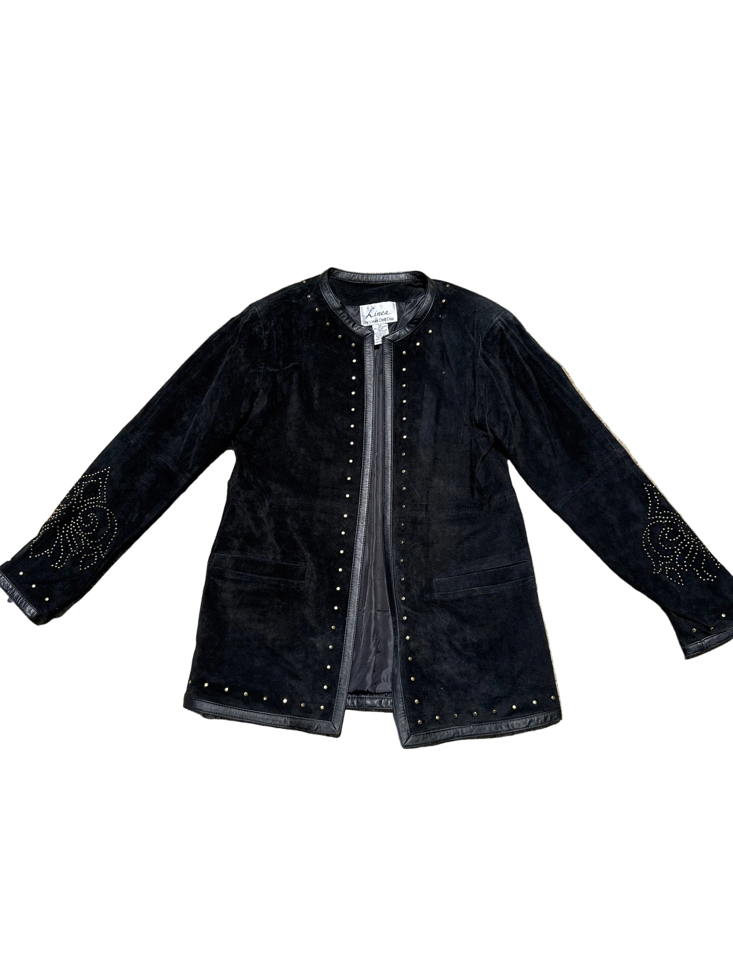 Vintage Linea Black Suede Jacket Size XS