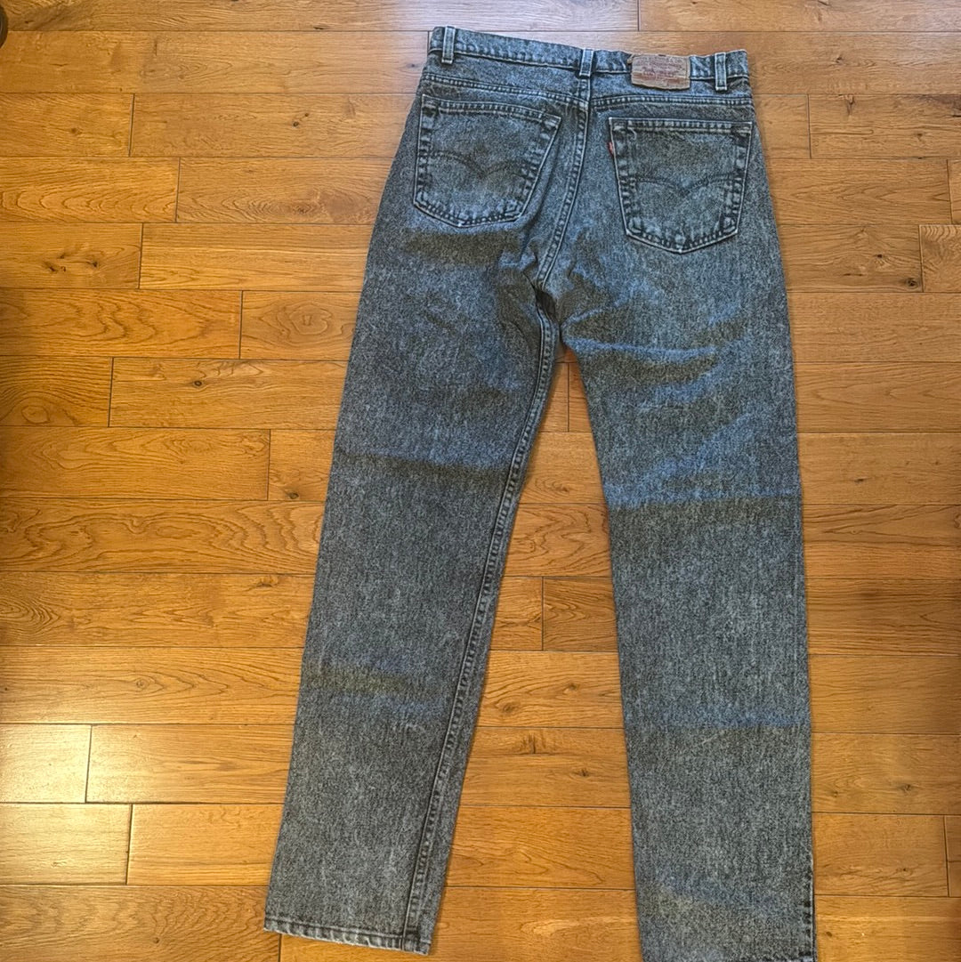 Vintage Levi’s Black Acid Washed Jeans Made in USA Size 33x34