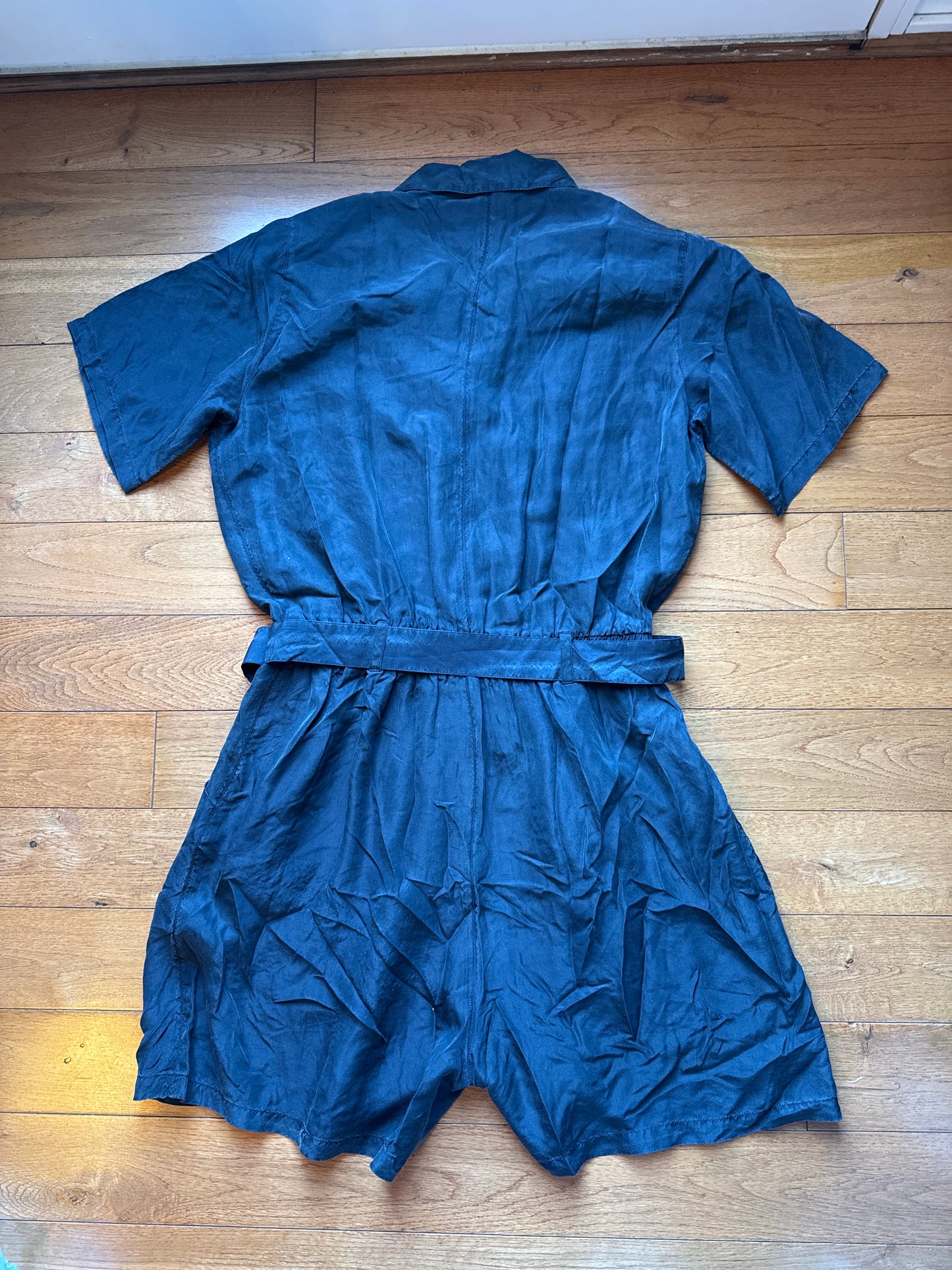 Vintage Women’s C & A Silk Black Romper Size 34/36