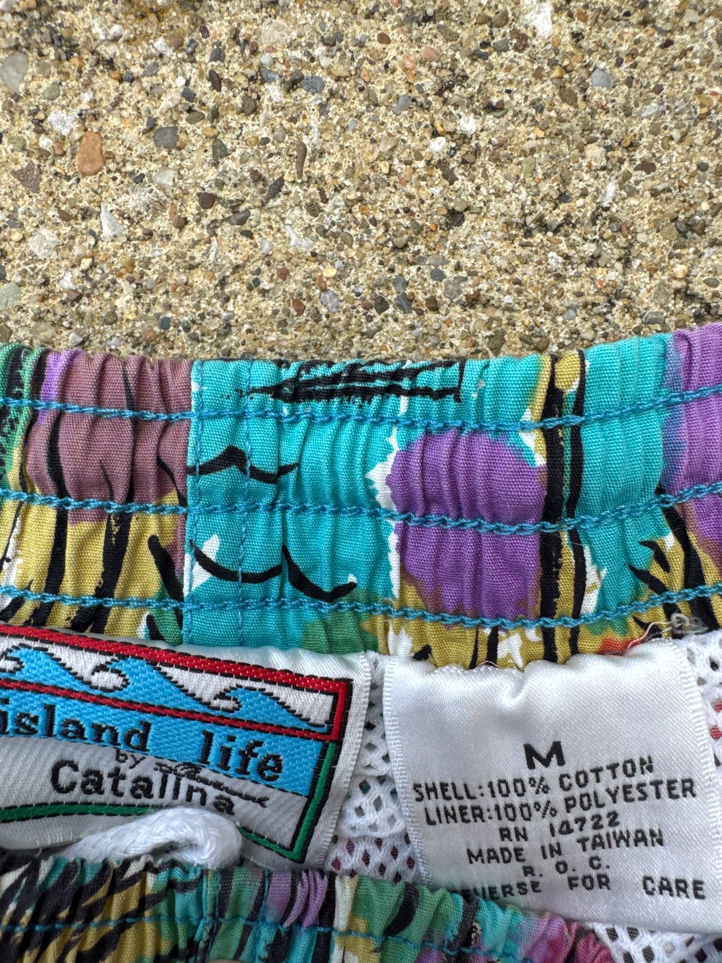 Vintage Men’s Island Life by Catalina Swim Trunks Size M