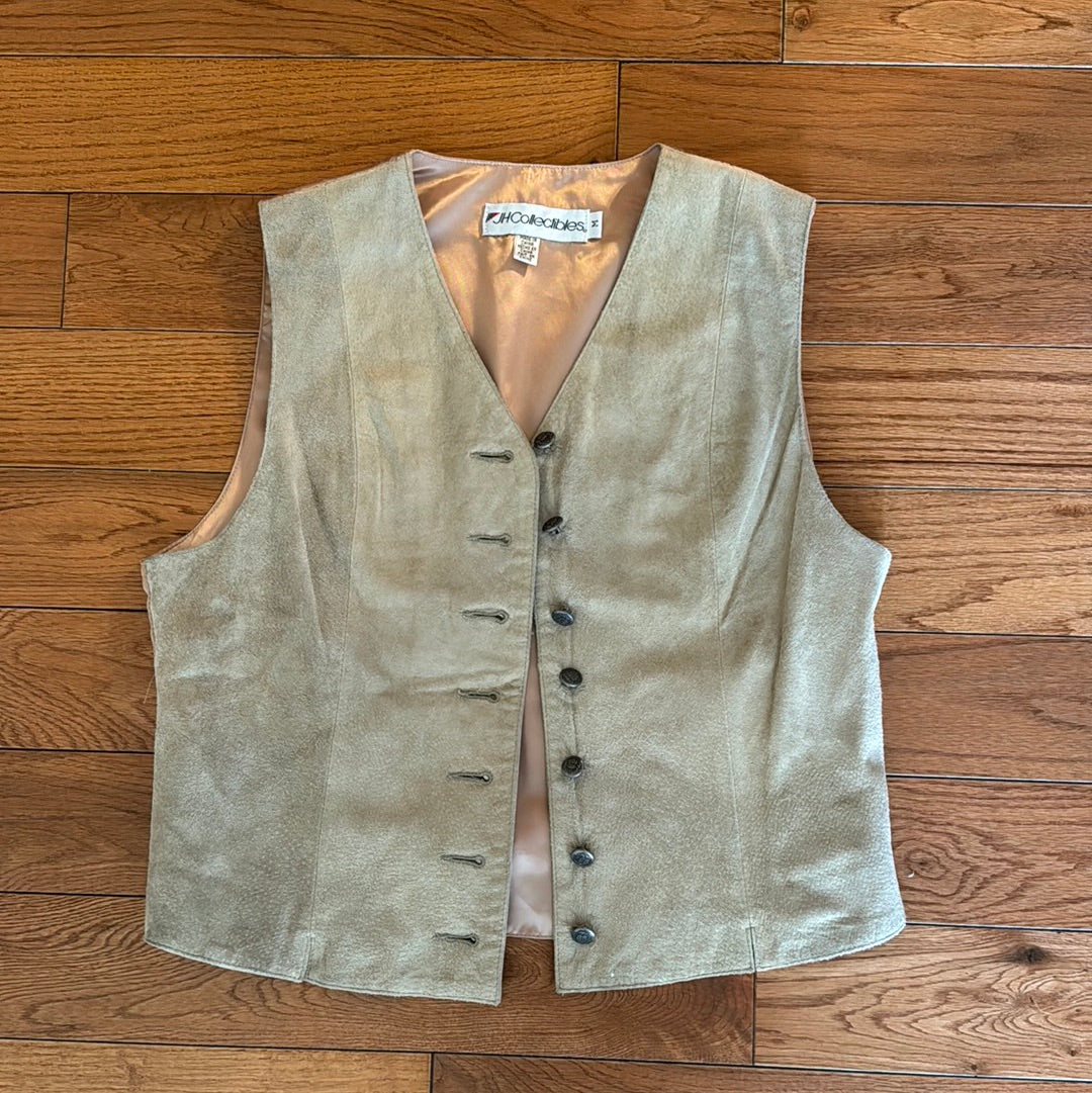 Vintage JH Collectibles Suede Vest Size M