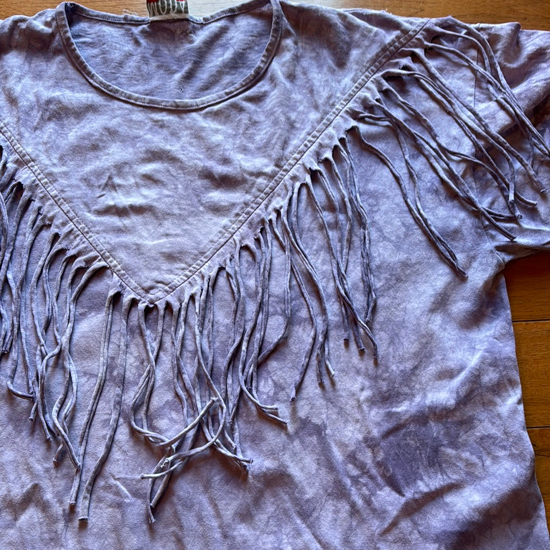 Vintage Women’s Moda Bazaar California Fringe Short Sleeve Size Large