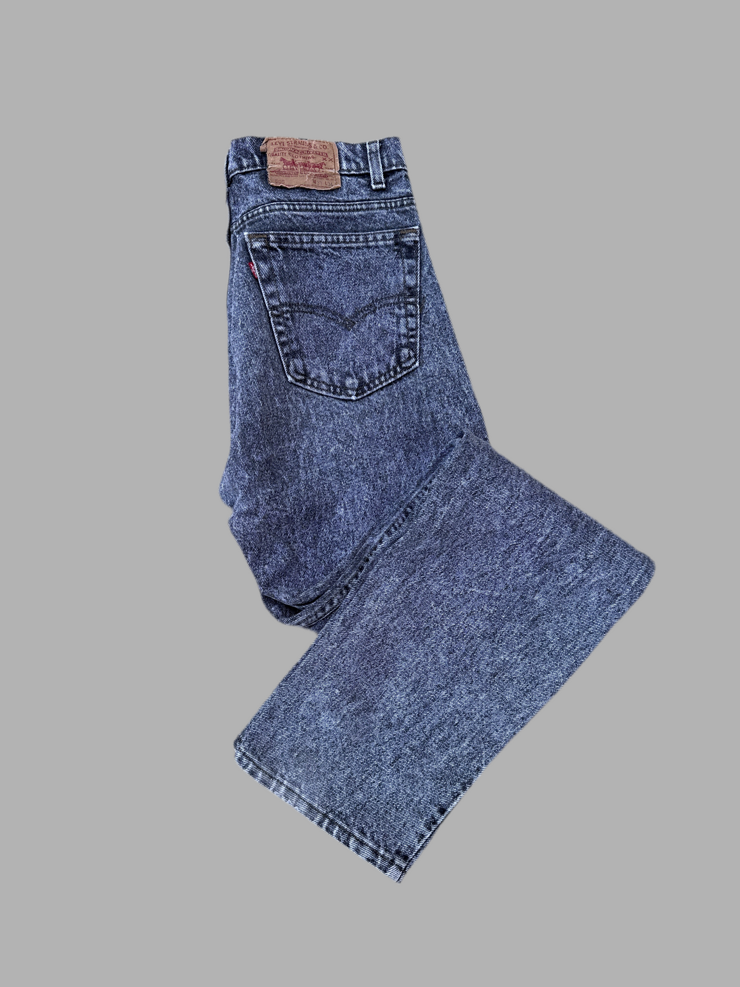 Vintage Levi’s 505 (1990) Black Acid Washed Jeans Made in USA Size 33x34