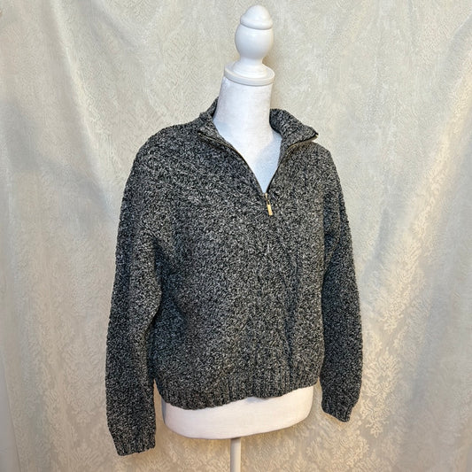 Vintage Women’s Lizsport Quarter Zip Crop Size L