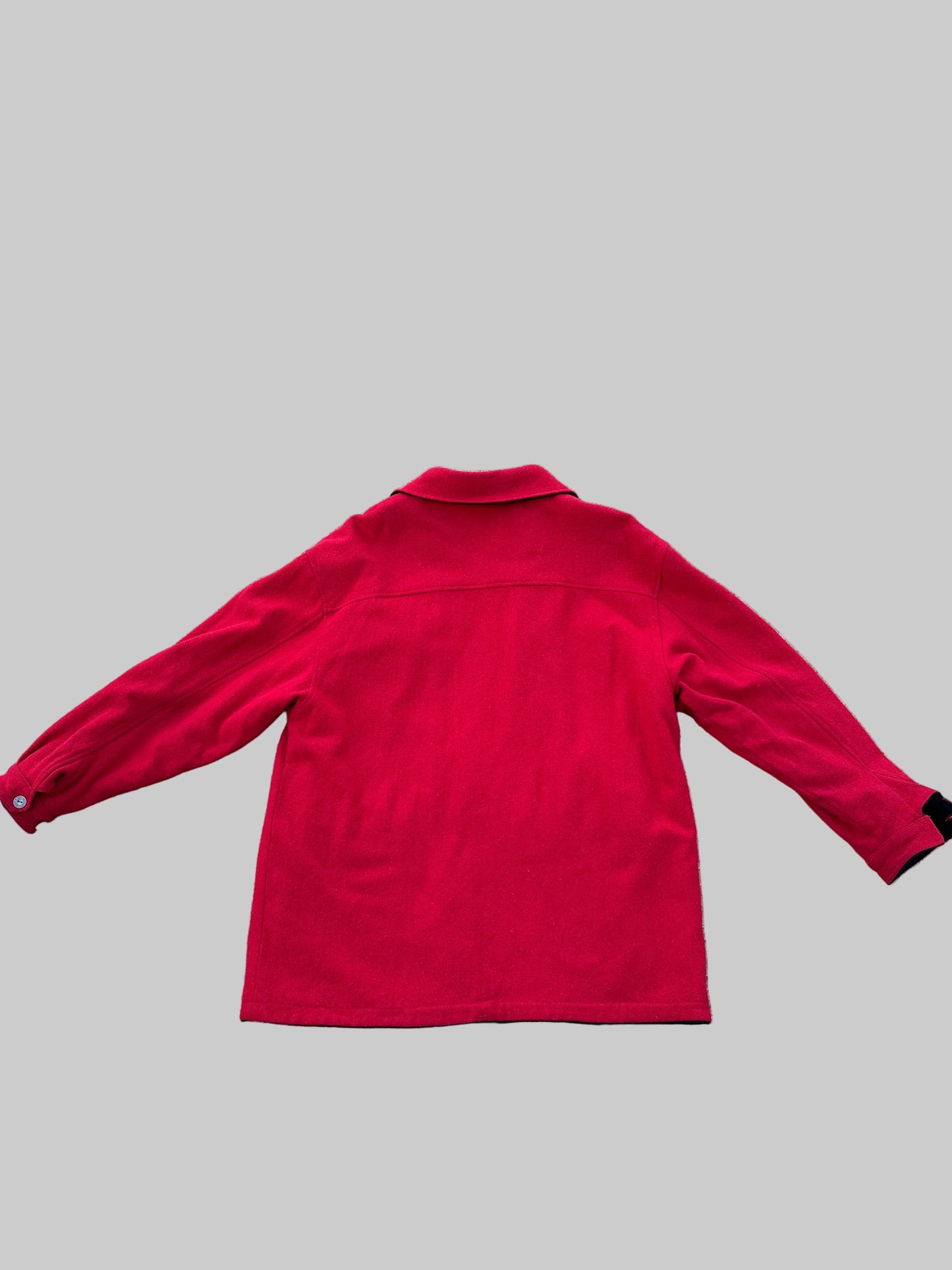 Vintage Men’s Black/Red Reversible Wool Blend Marlboro Coat Size XL