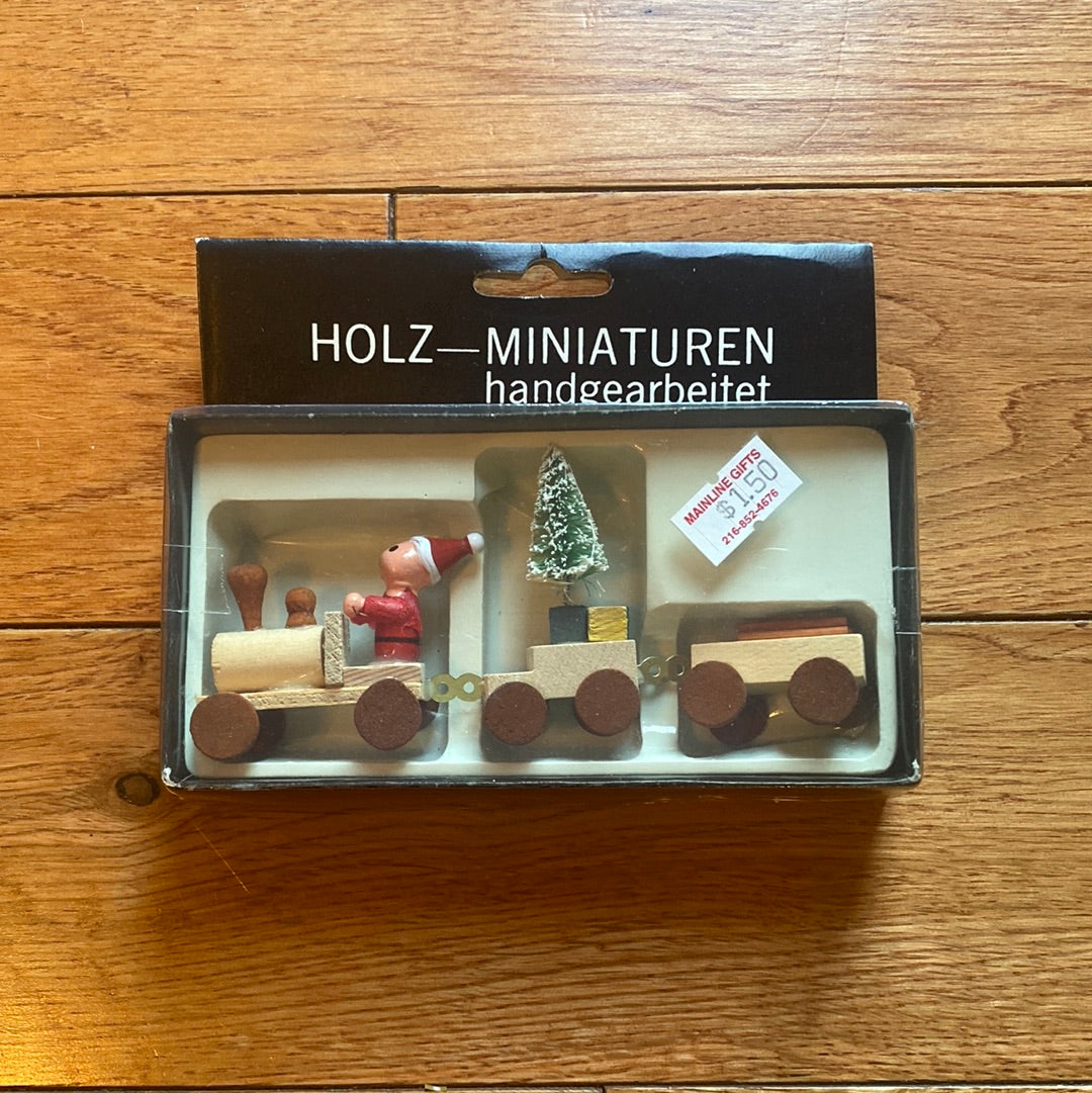 Vintage Holz-Miniaturen Wooden Train