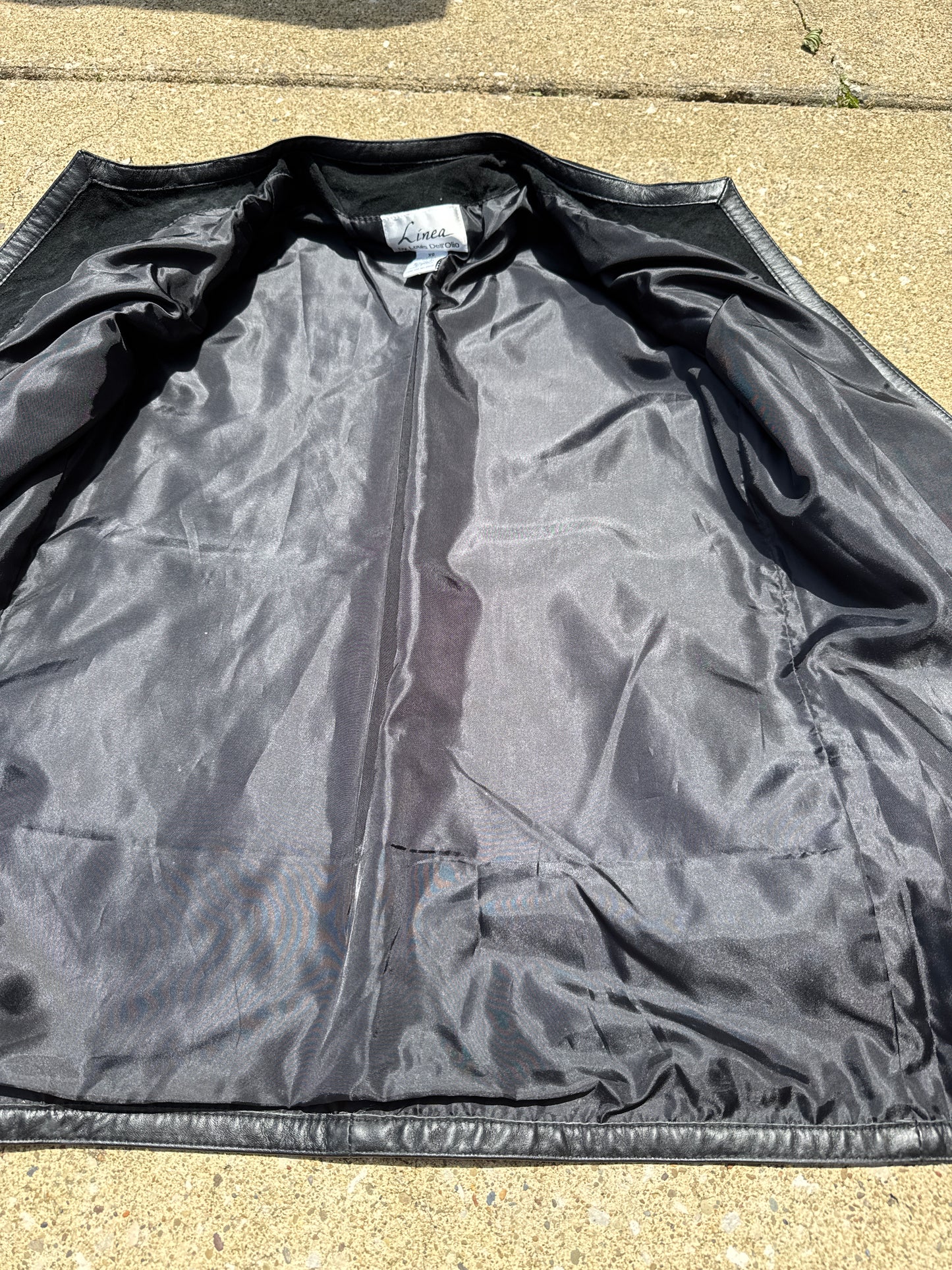 Vintage Linea Black Suede Jacket Size XS