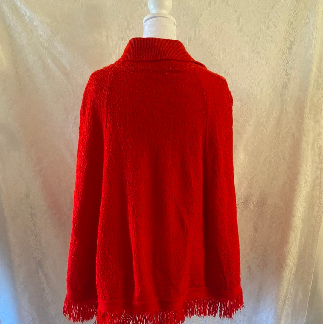 Vintage Women’s Fringe Poncho Size M