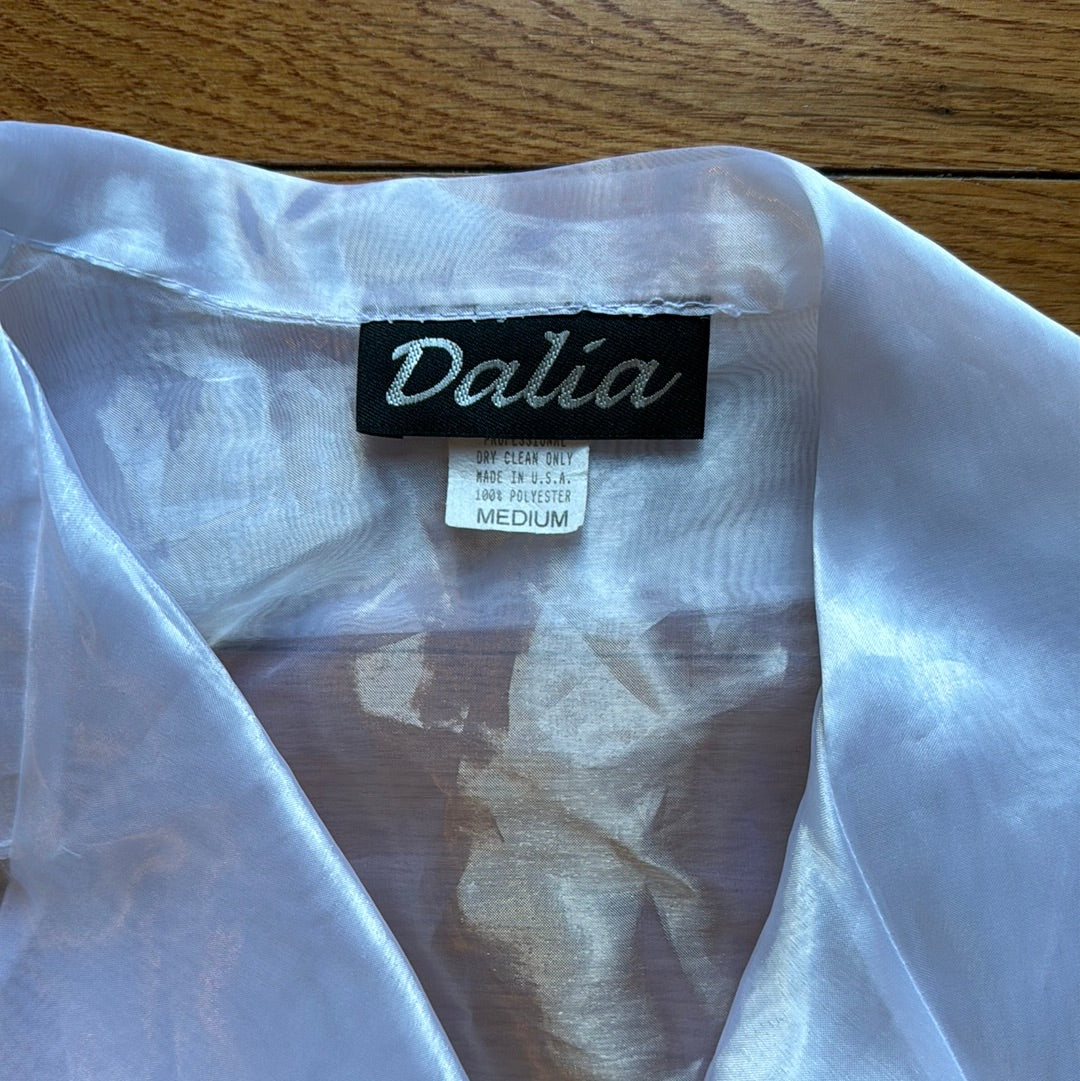 Vintage Dalia white sheer long sleeve M