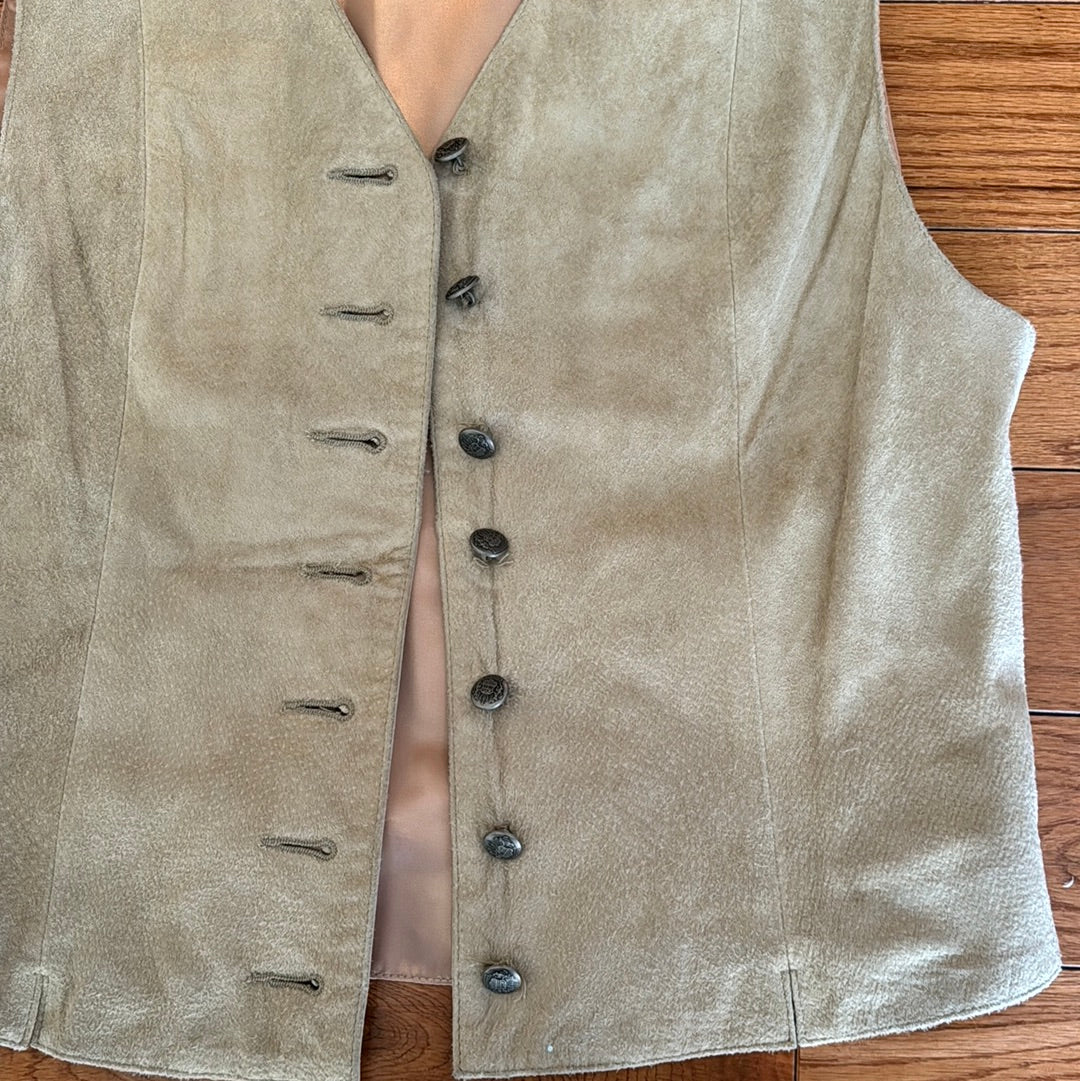 Vintage JH Collectibles Suede Vest Size M