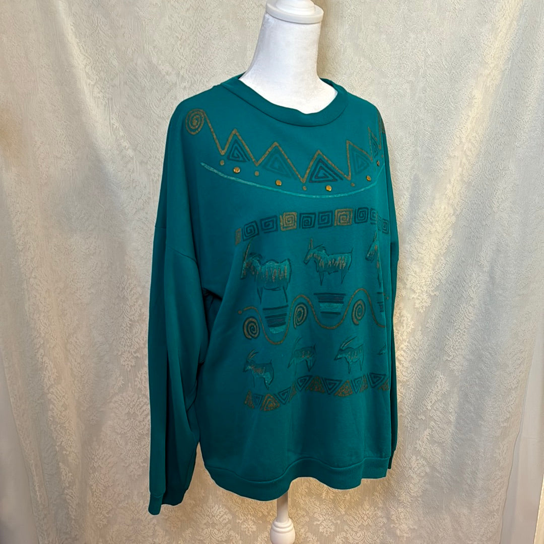 Vintage Tee Dee Aztec Sweatshirt Size L