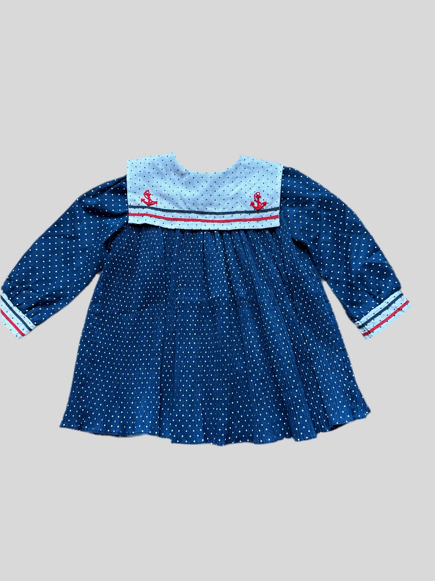 Girls Sailor Polka Dot Dress Size 2T