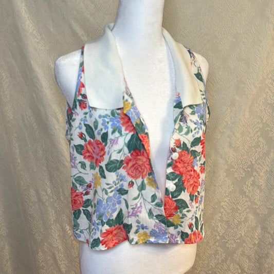 Vintage I Love Paris Floral Tank Size M