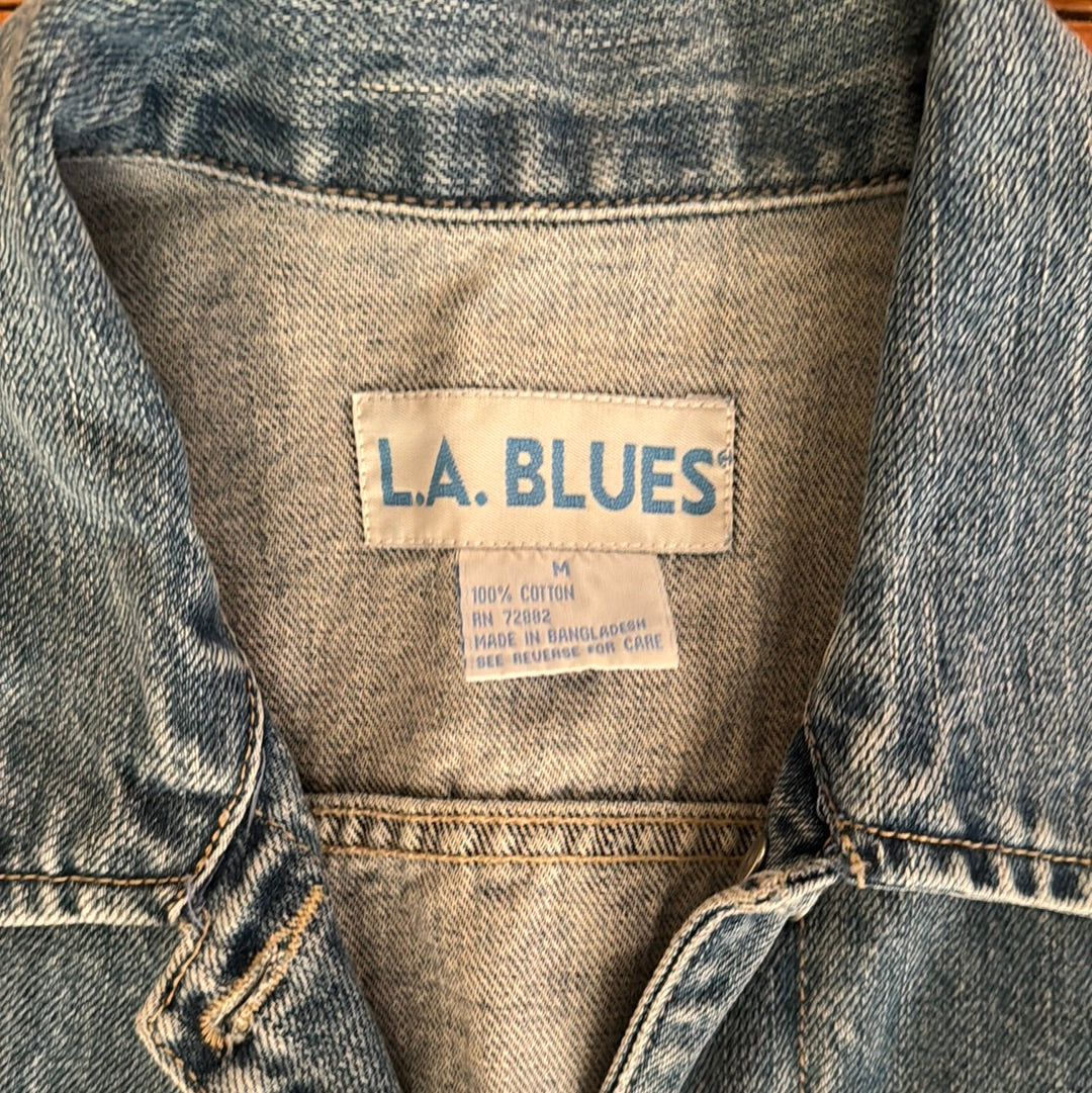 Vintage L.A. Blues Denim Vest Size M