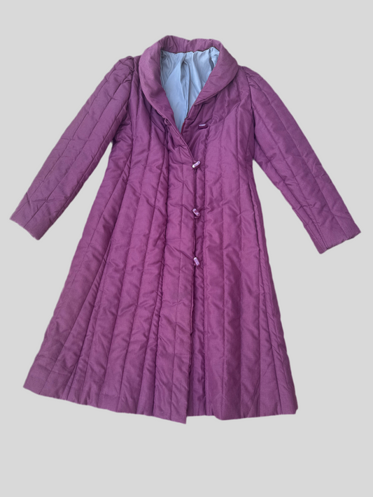 Vintage Long Quilted Puffer Coat Size 6