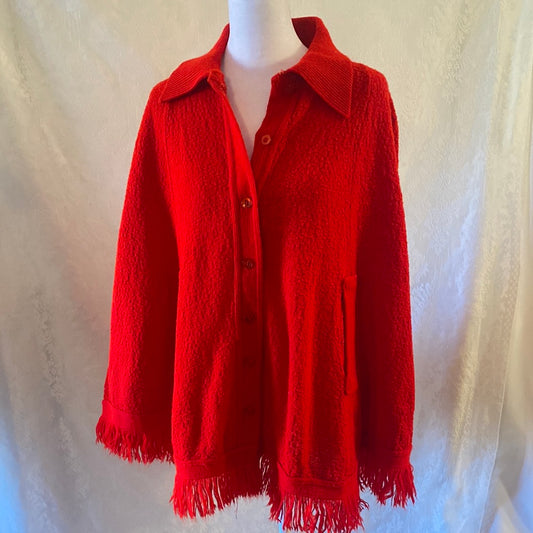 Vintage Women’s Fringe Poncho Size M