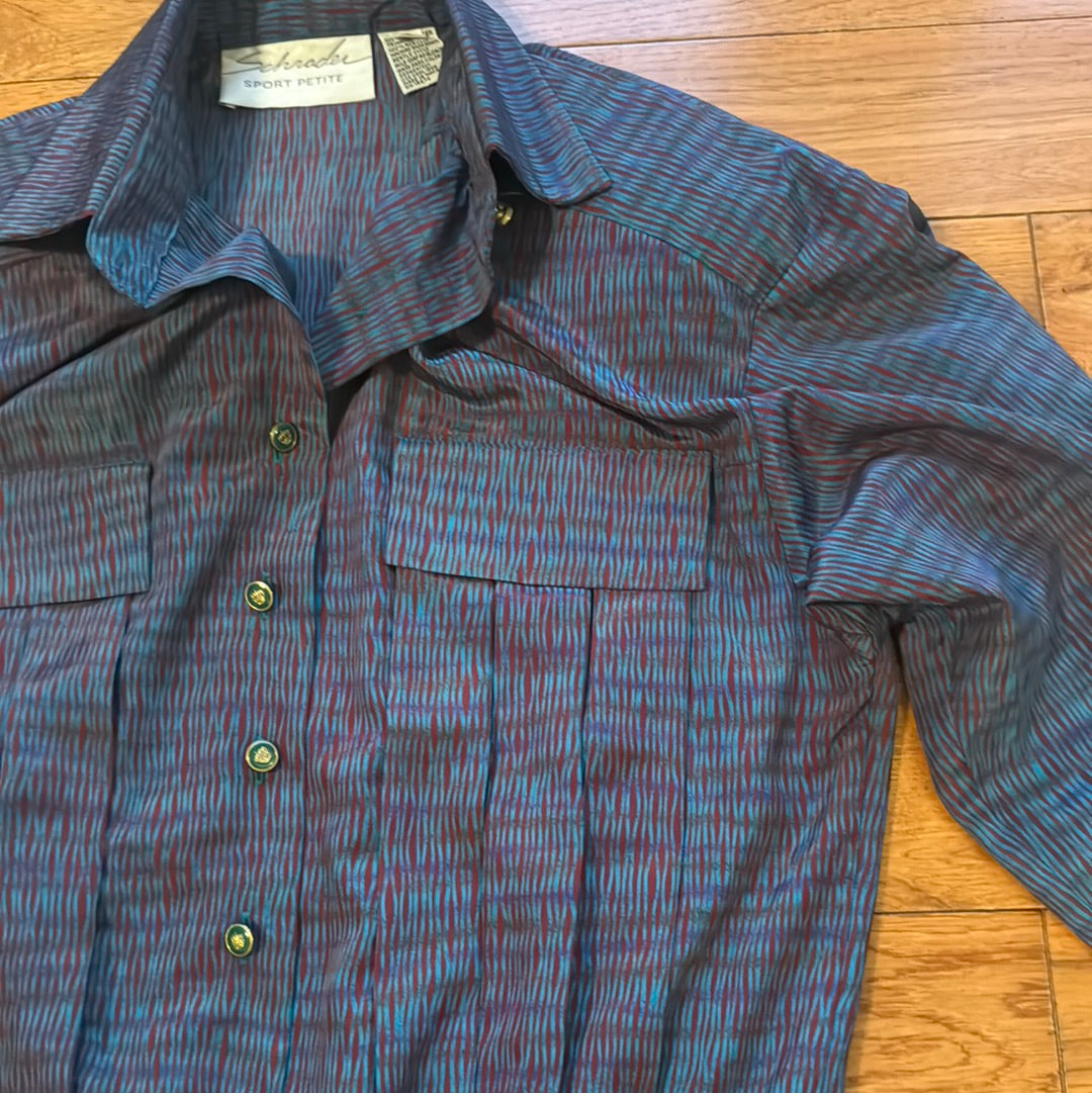 Vintage Women’s Schrader Sport Petite Shirt Size 4