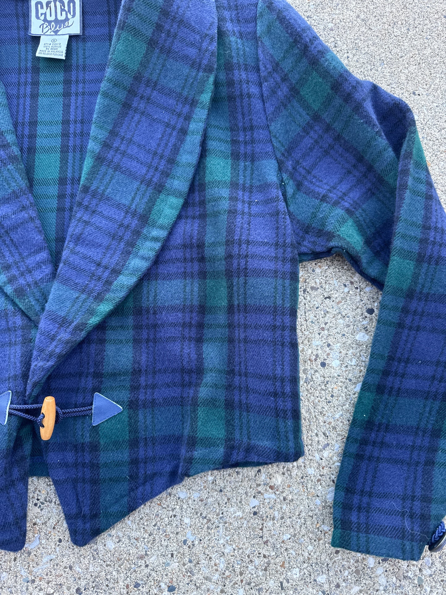 Vintage Women’s Coco Plaid Blazer Jacket Size S